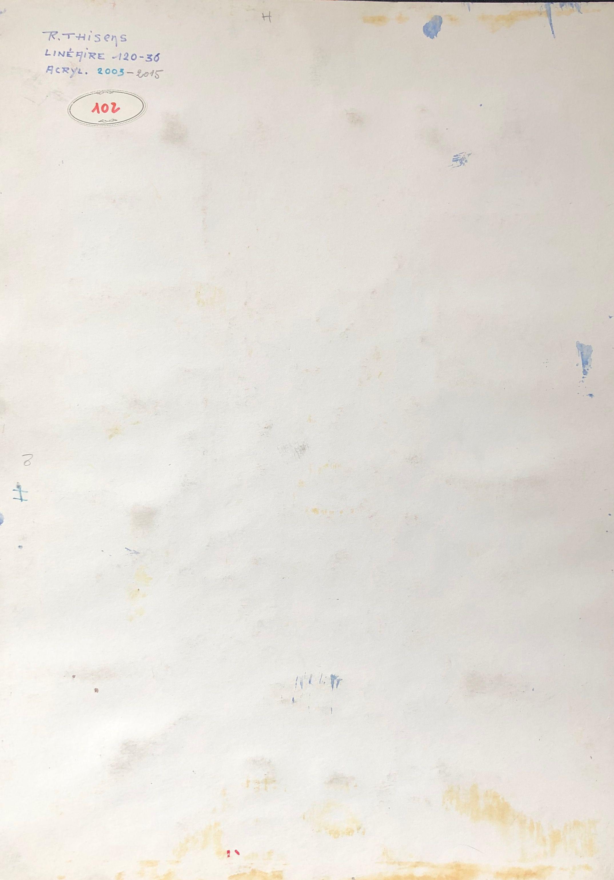 Lineaire, acrylique sur carton de Robert Thisens, 50 x 70 cm — vue 2