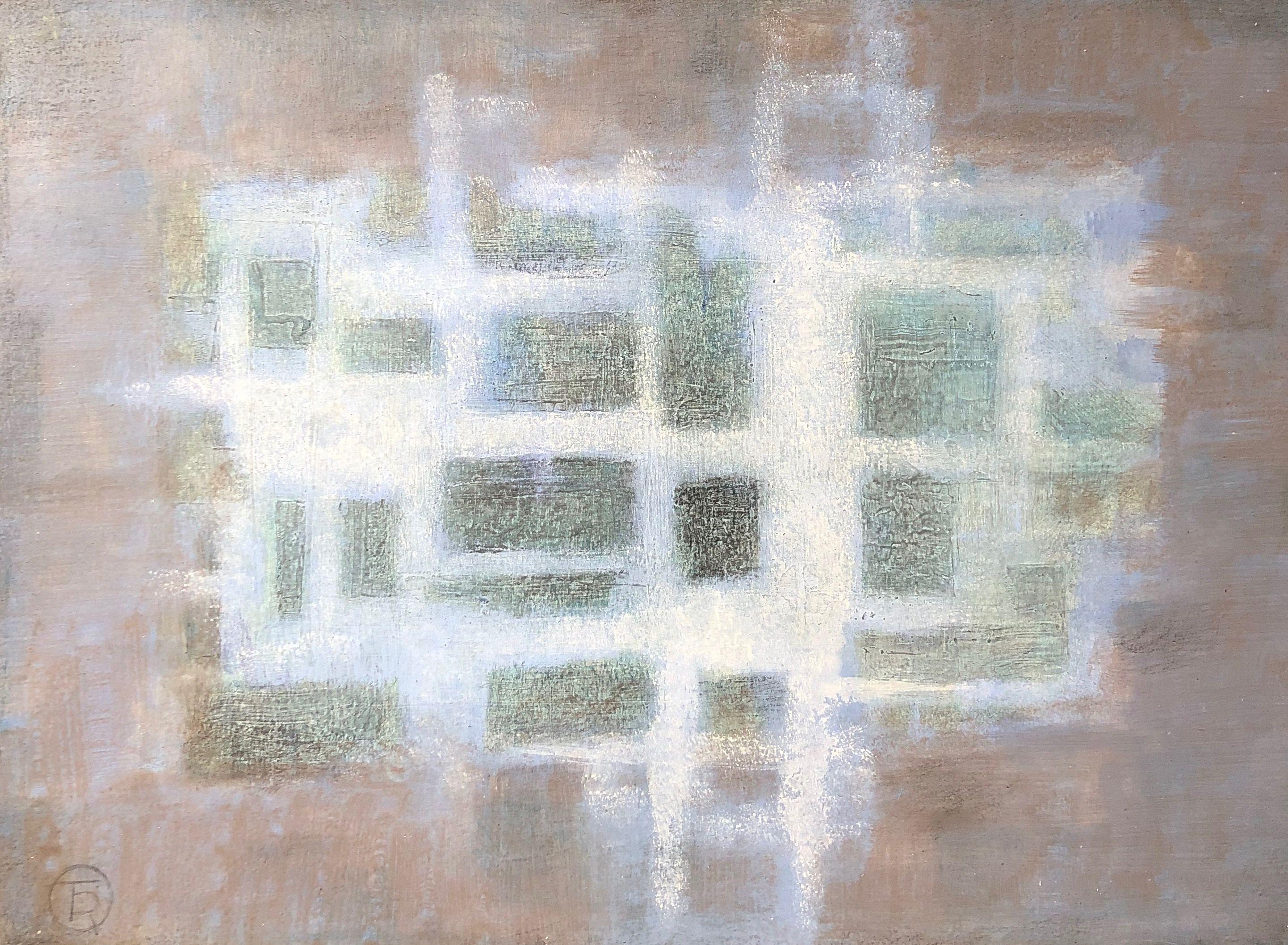 Lineaire, technique mixte sur carton de Robert Thisens, 50 x 70 cm