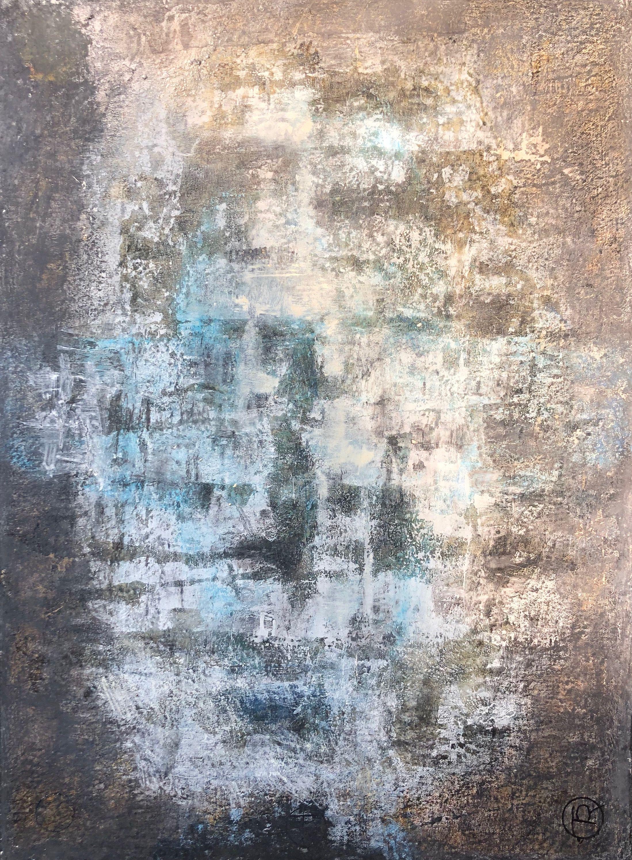Composition, acrylique pastel gras sur panneau de Robert Thisens, 50 x 70 cm — vue 2