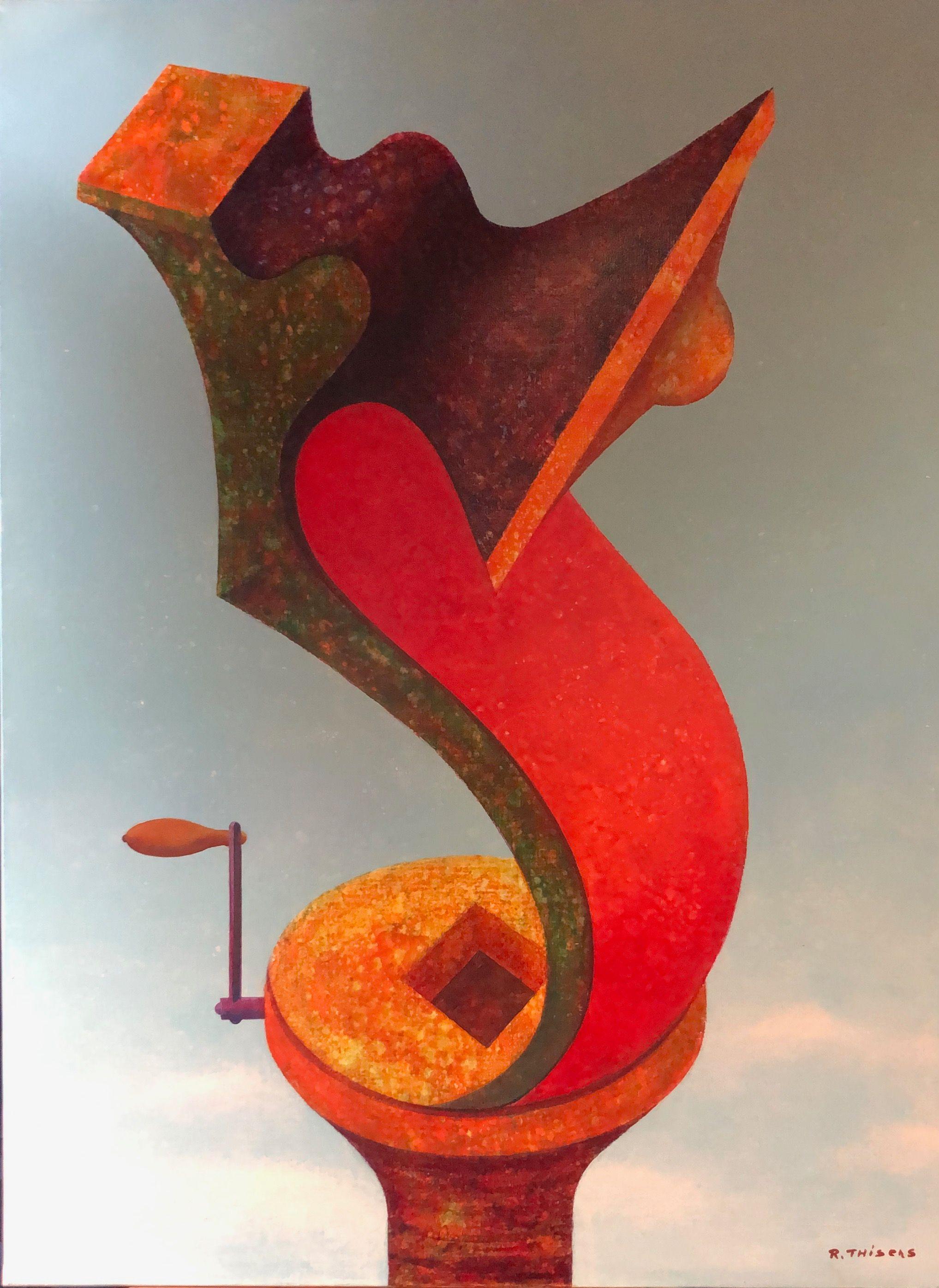 Machine inutile, acrylique sur toile de Robert Thisens, 60 x 80 cm