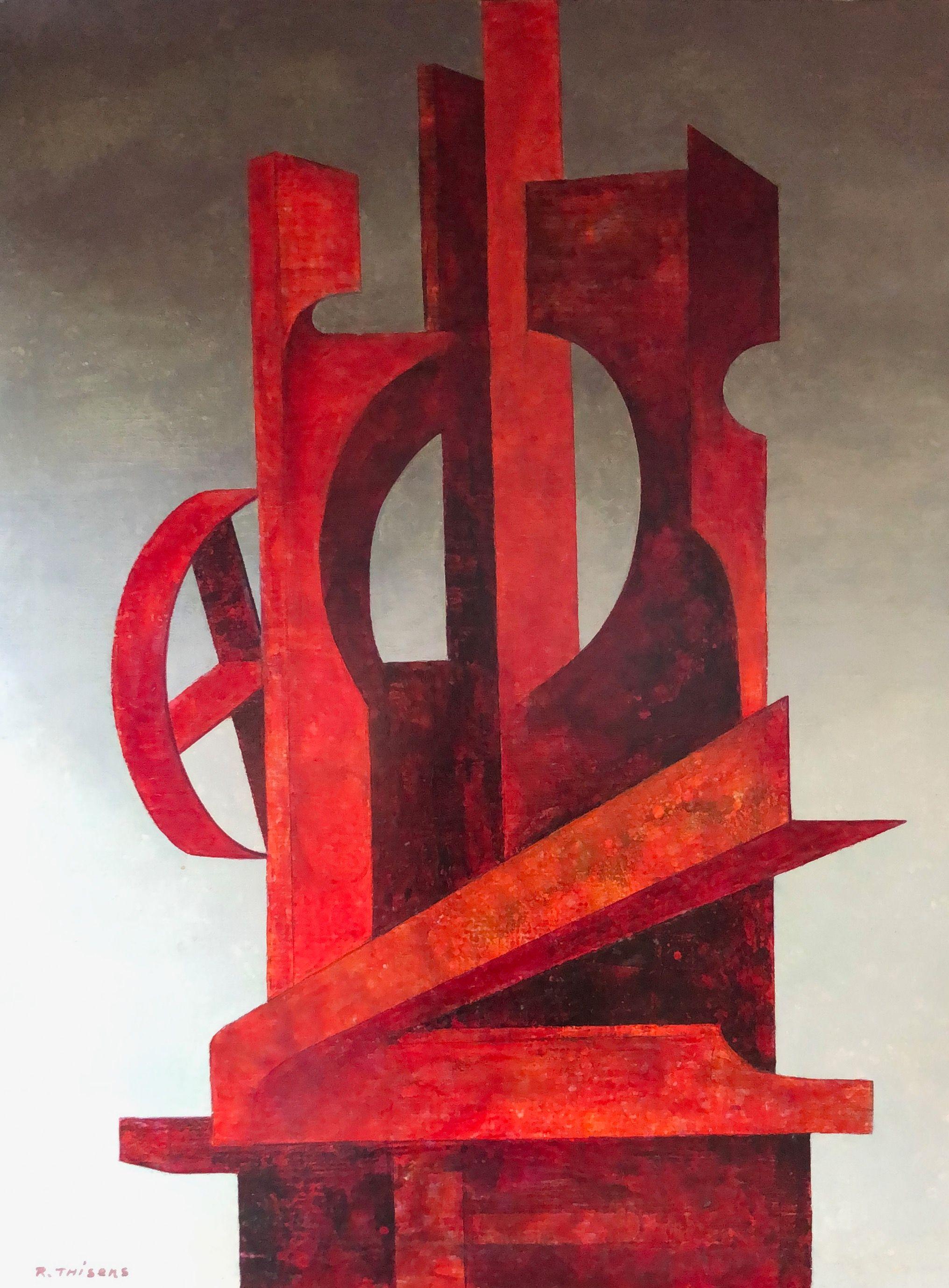 Machine inutile, acrylique sur toile de Robert Thisens, 60 x 80 cm — vue 2