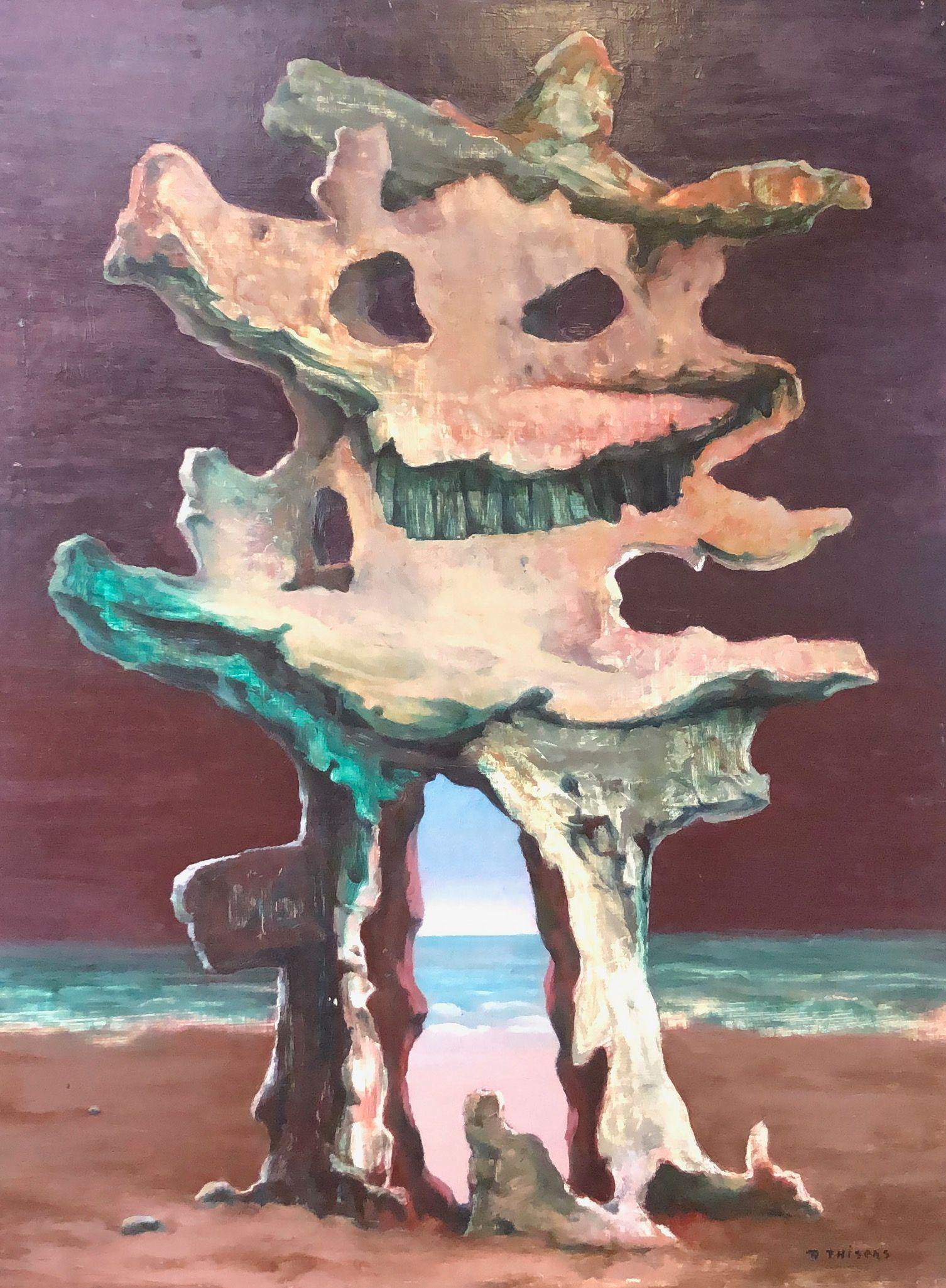 Sans titre, huile sur panneau de Robert Thisens, 46 x 61 cm