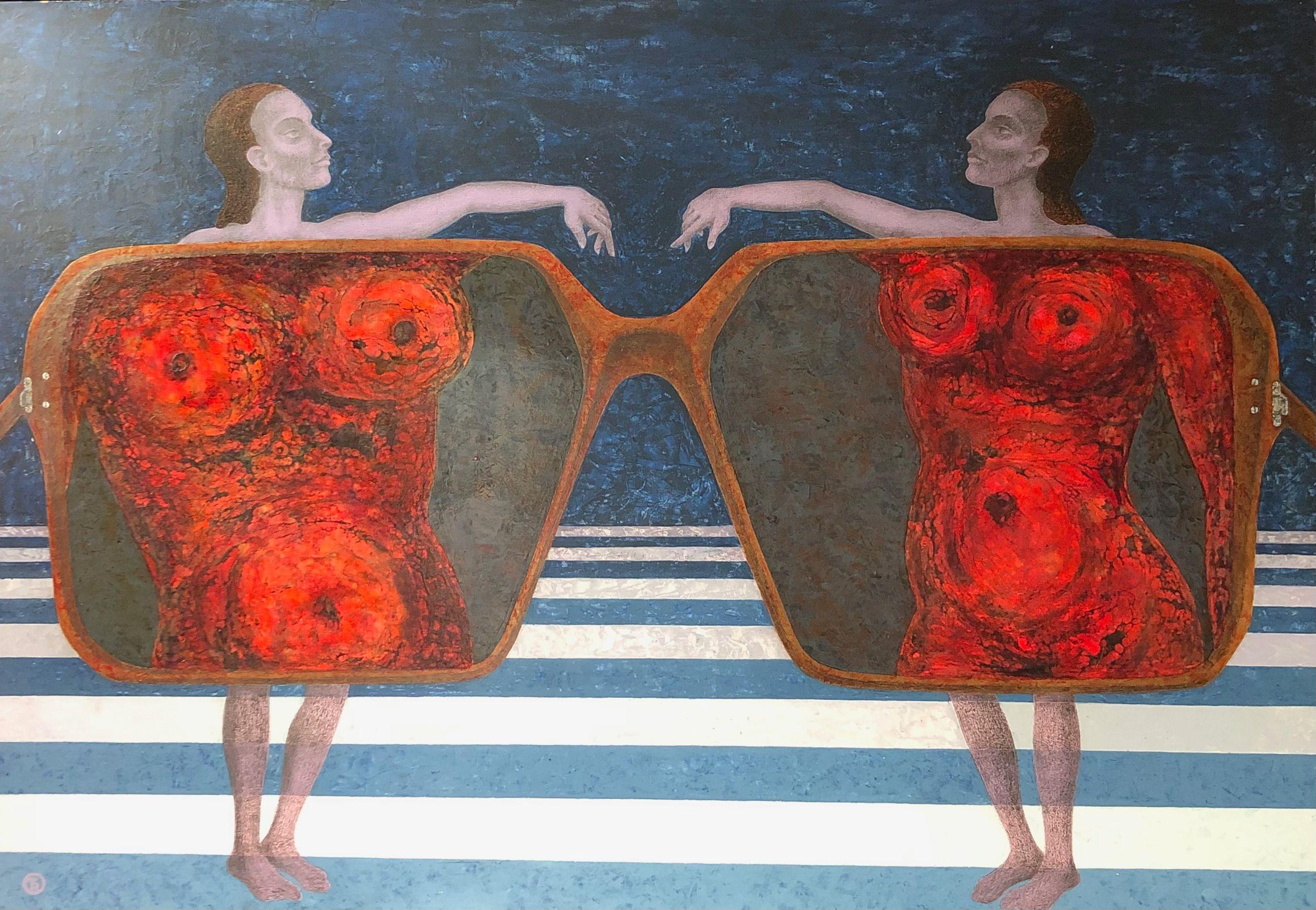 Fantasmagique, acrylique sur panneau de Robert Thisens, 70 x 100 cm