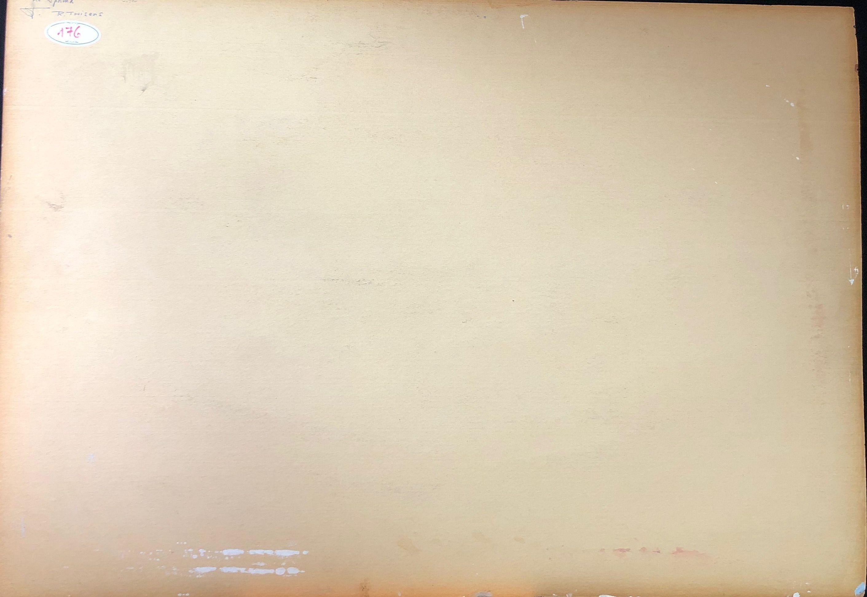 Le sphynx, acrylique pastel gras sur carton de Robert Thisens, 70 x 100 cm — vue 2