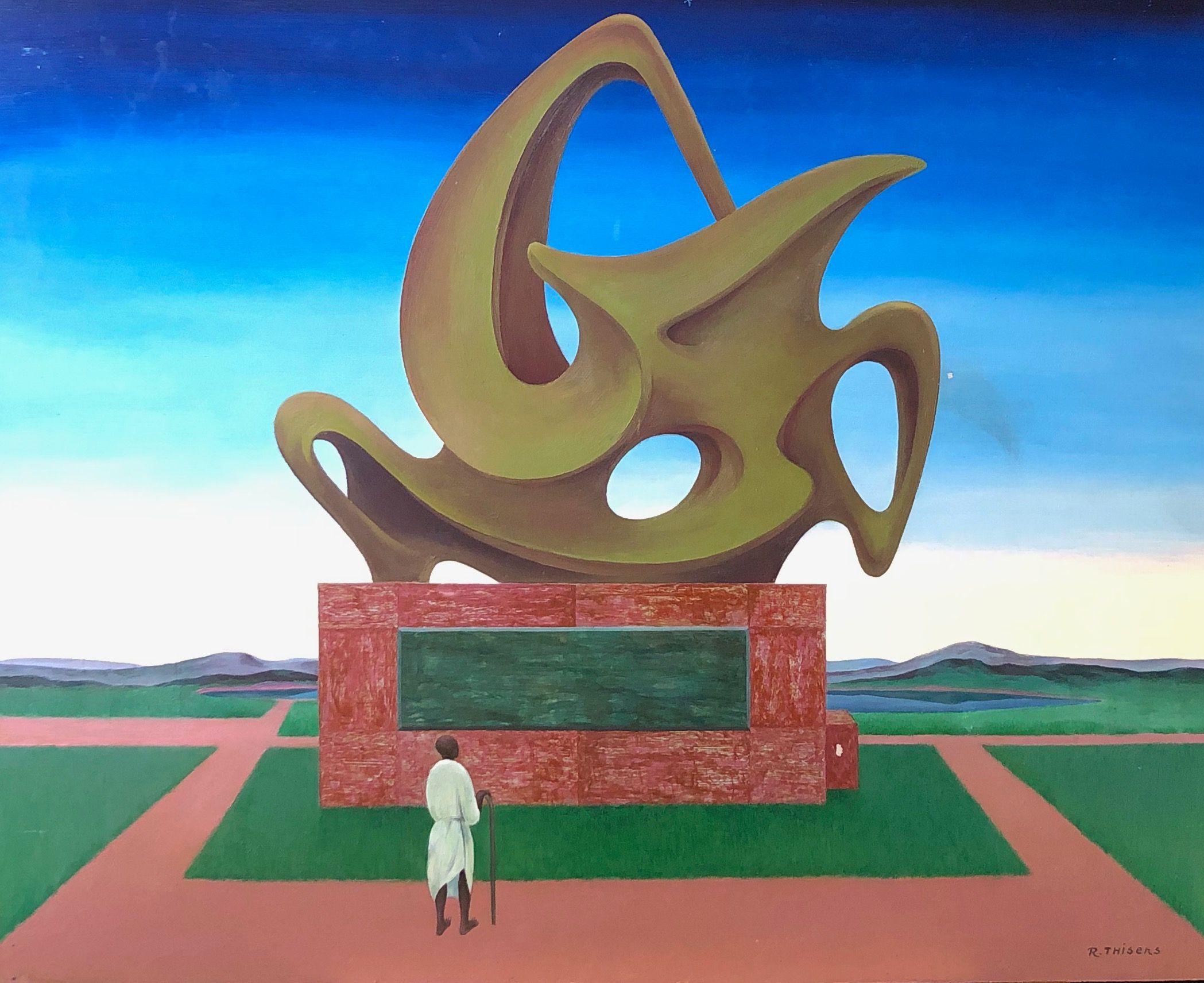 Sans titre, huile sur panneau de Robert Thisens, 50 x 60 cm
