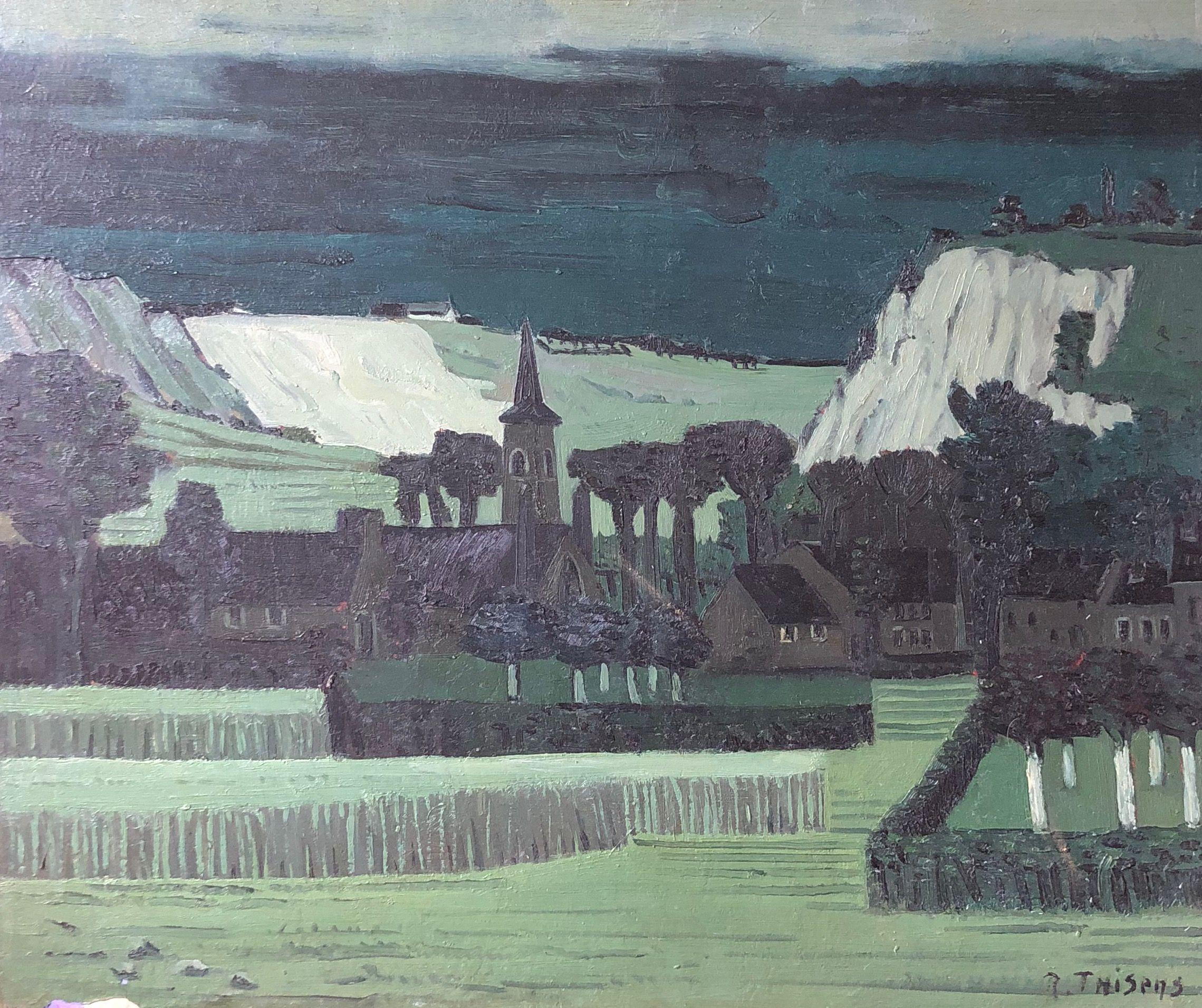 Sans titre, huile sur panneau de Robert Thisens, 55 x 65 cm — vue 2