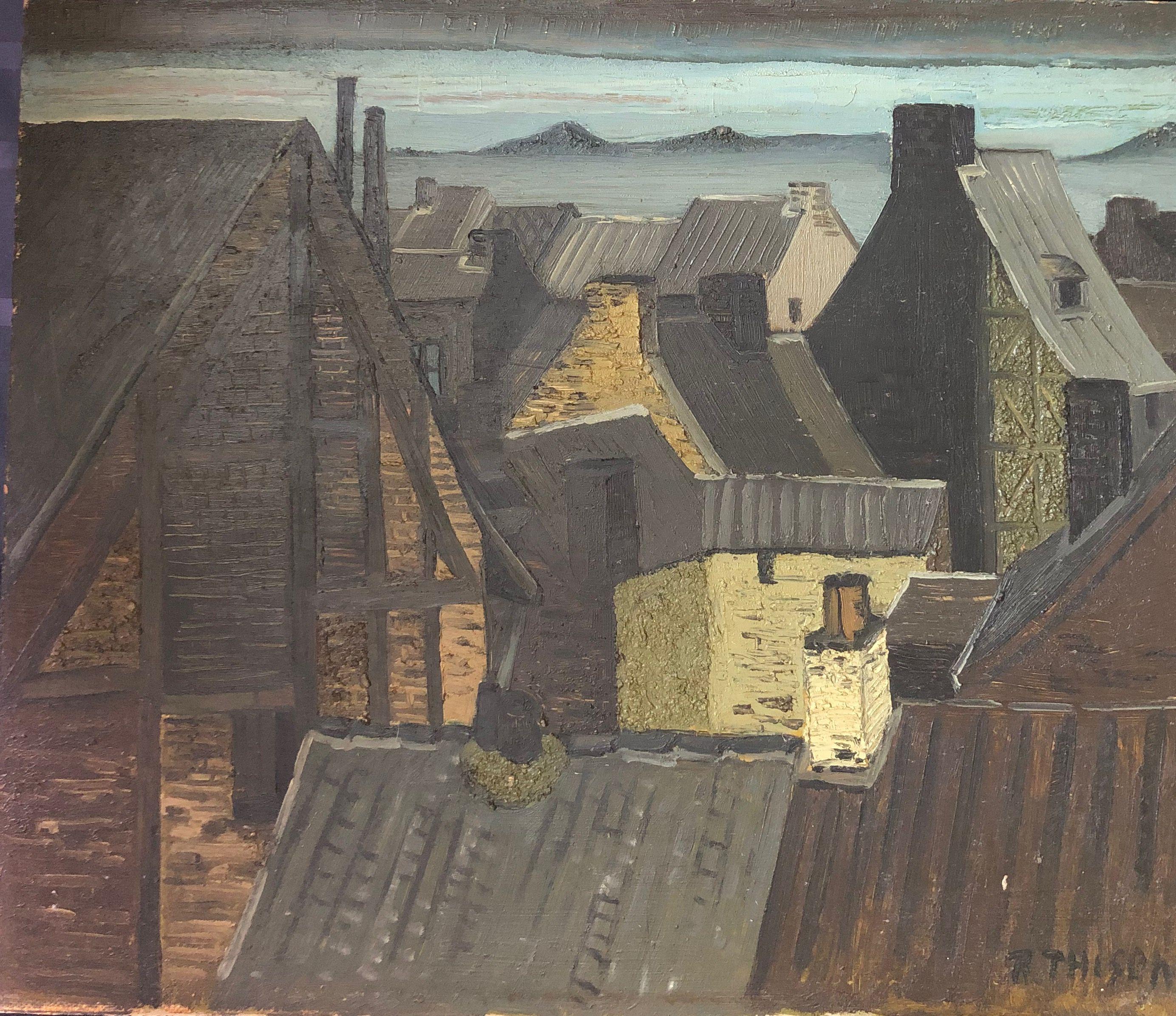 Sans titre, huile sur panneau de Robert Thisens, 55 x 65 cm — vue 2