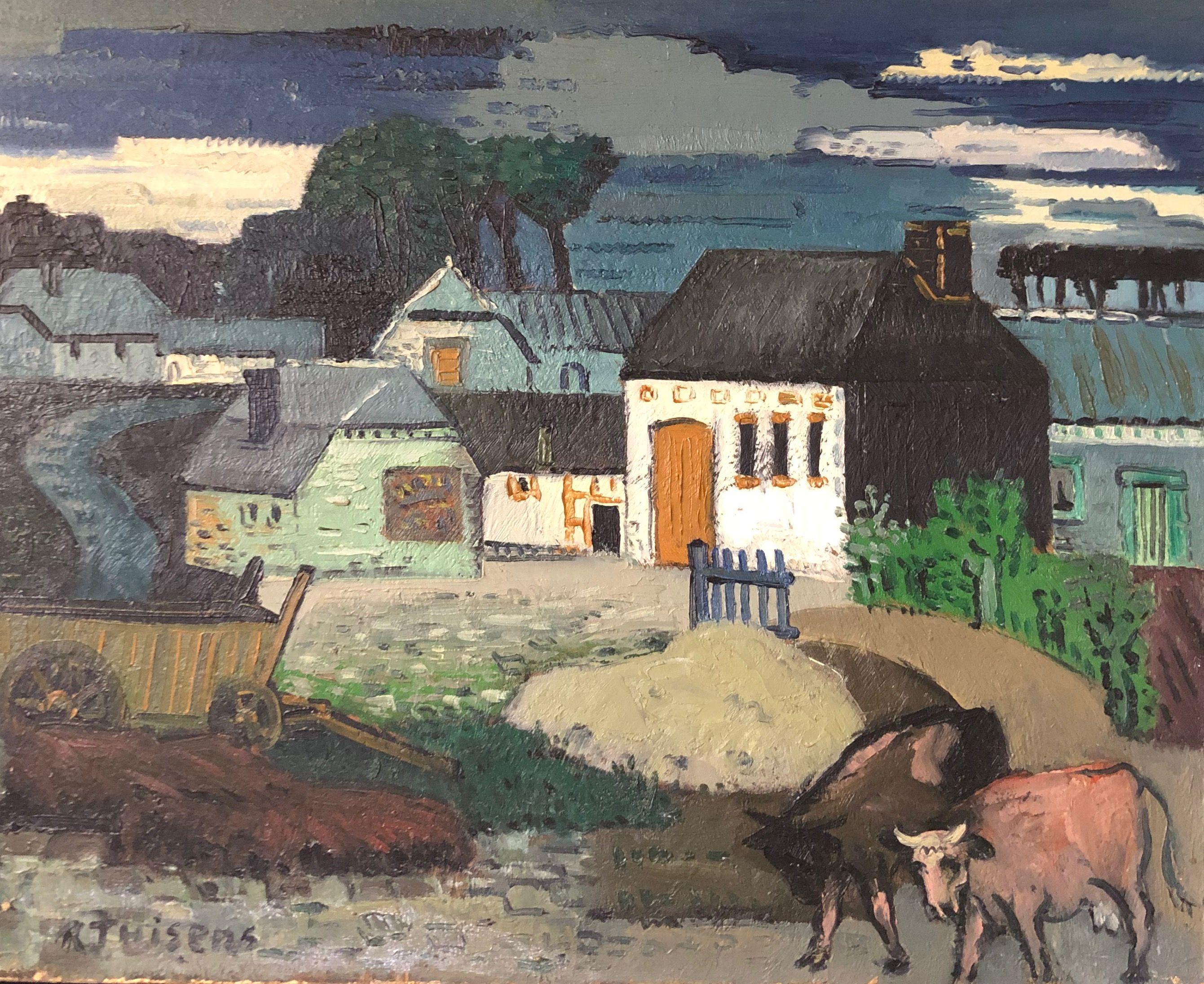 Sans titre, huile sur panneau de Robert Thisens, 60 x 75 cm