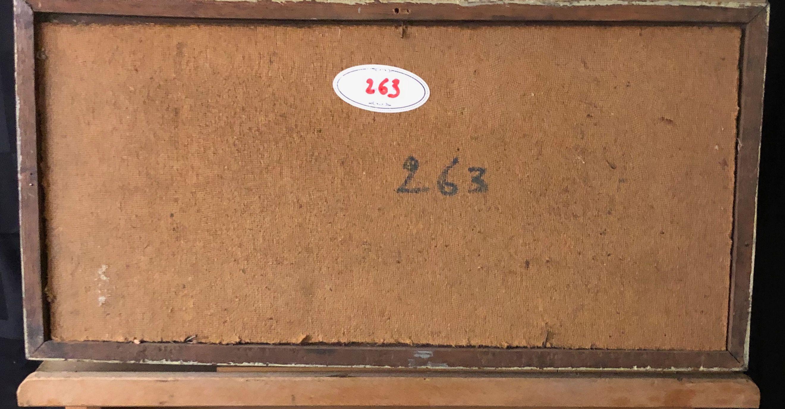 Sans titre, huile sur panneau de Robert Thisens, 21 x 45 cm