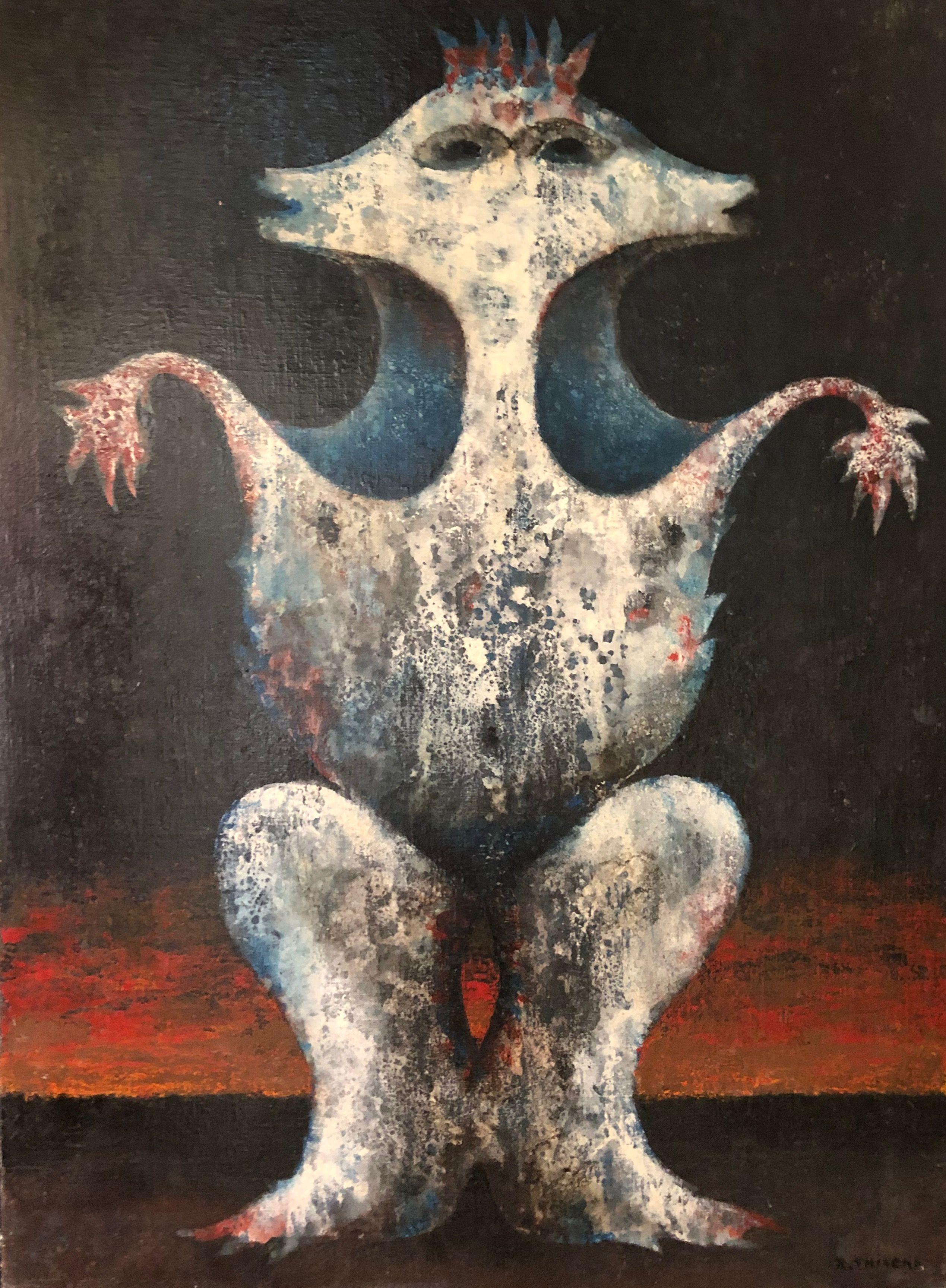 Chimère, huile sur panneau de Robert Thisens, 60 x 80 cm