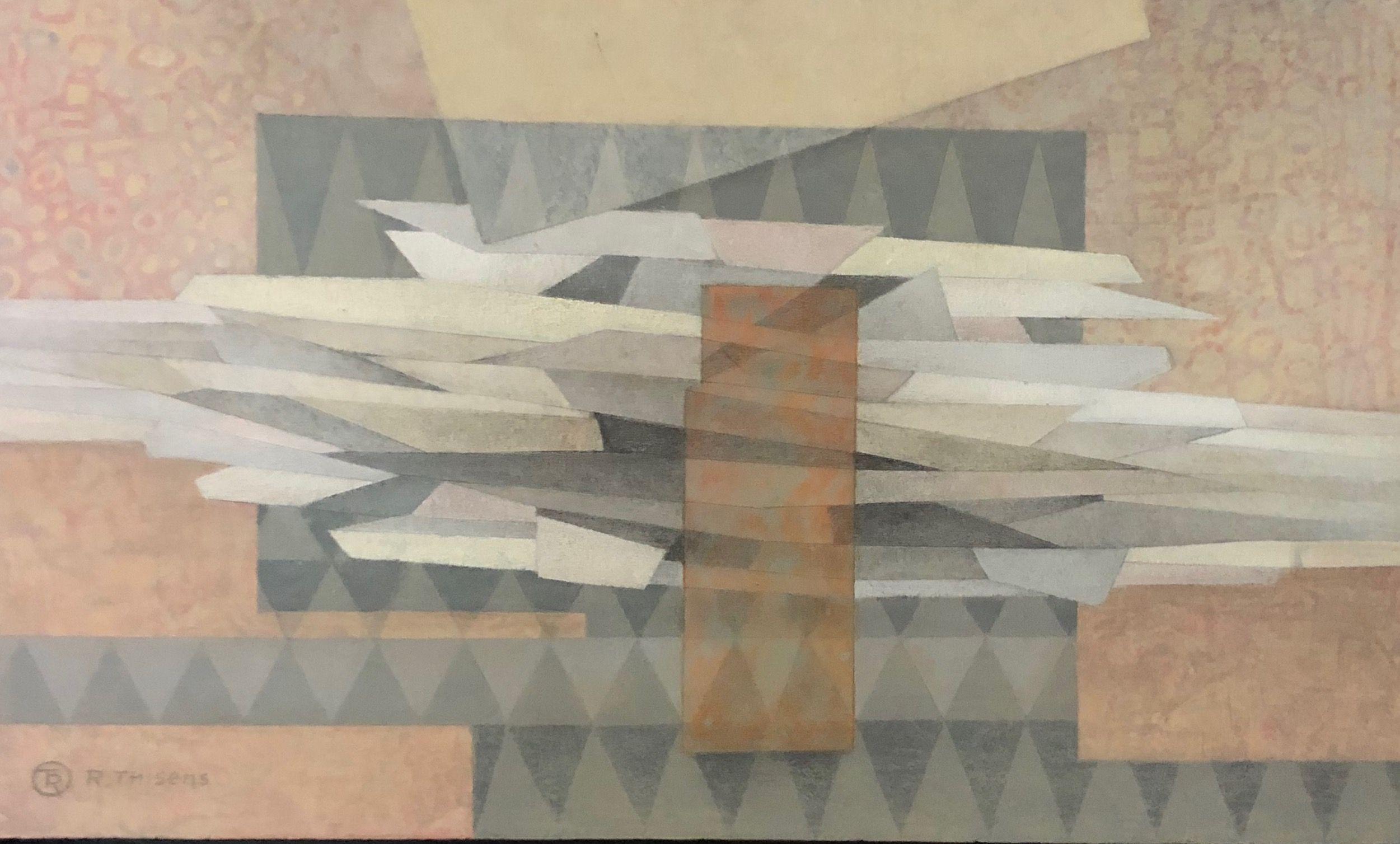 Intrusion I, acrylique sur panneau de Robert Thisens, 30 x 50 cm