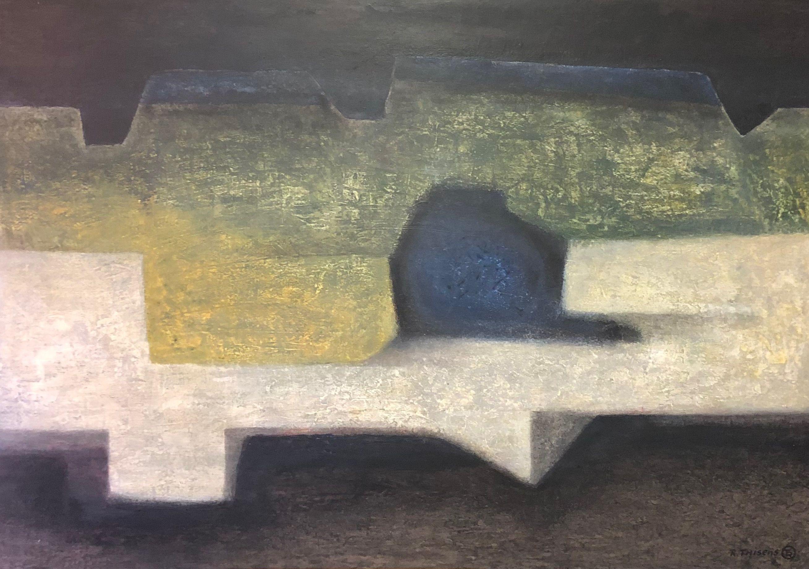 Rempart, acrylique sur carton de Robert Thisens, 70 x 100 cm