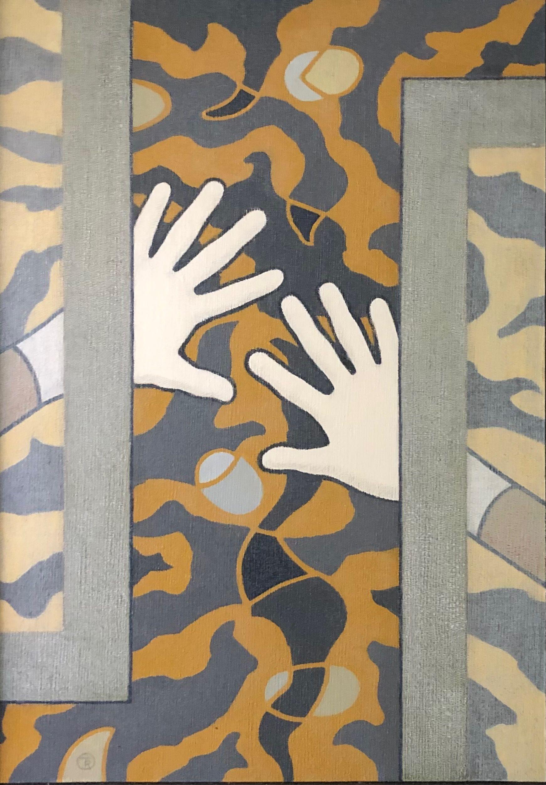 L'effroi, acrylique sur panneau entoile de Robert Thisens, 50 x 70 cm