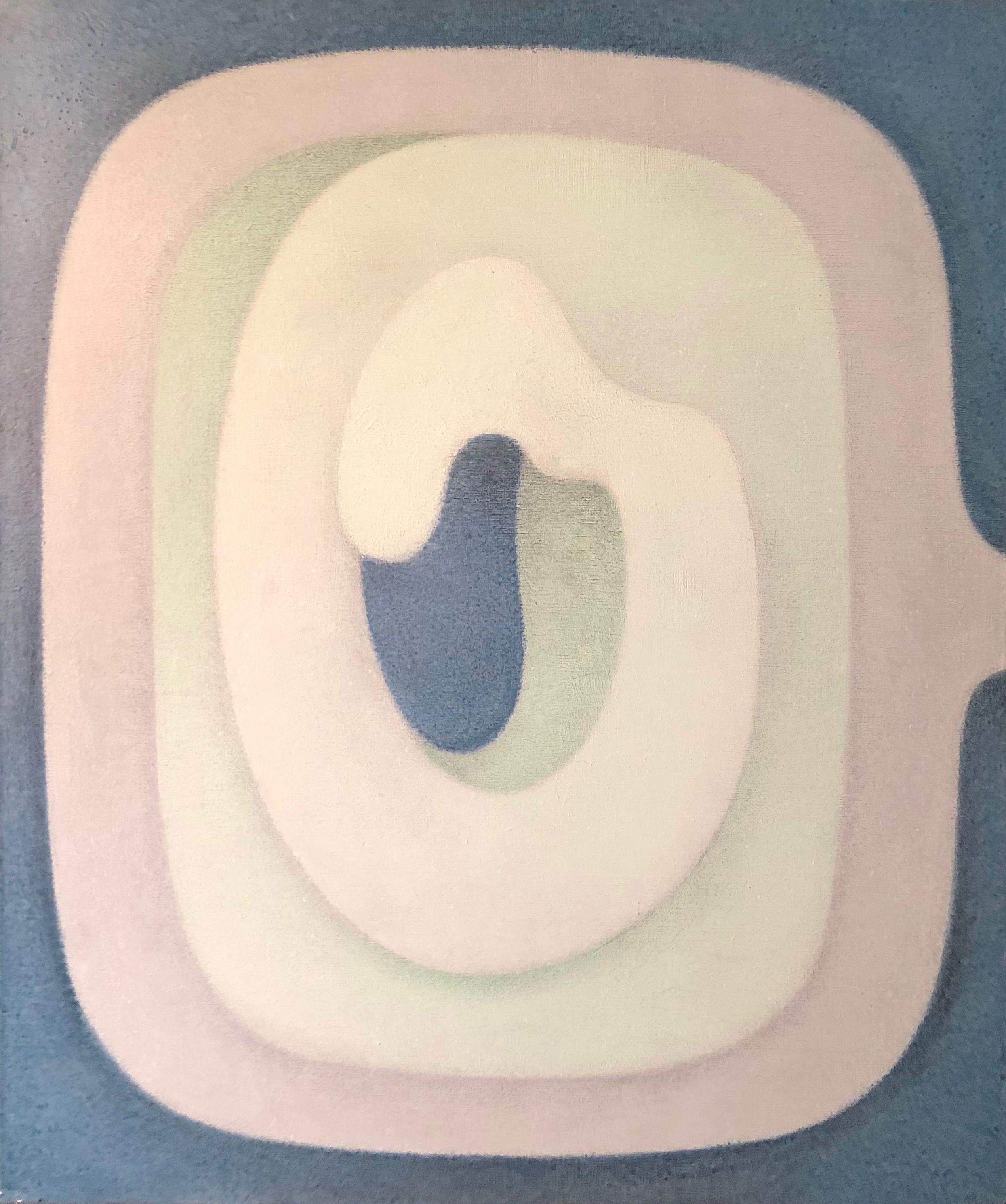 Composition tryptique, acrylique sur toile de Robert Thisens, 50 x 60 cm