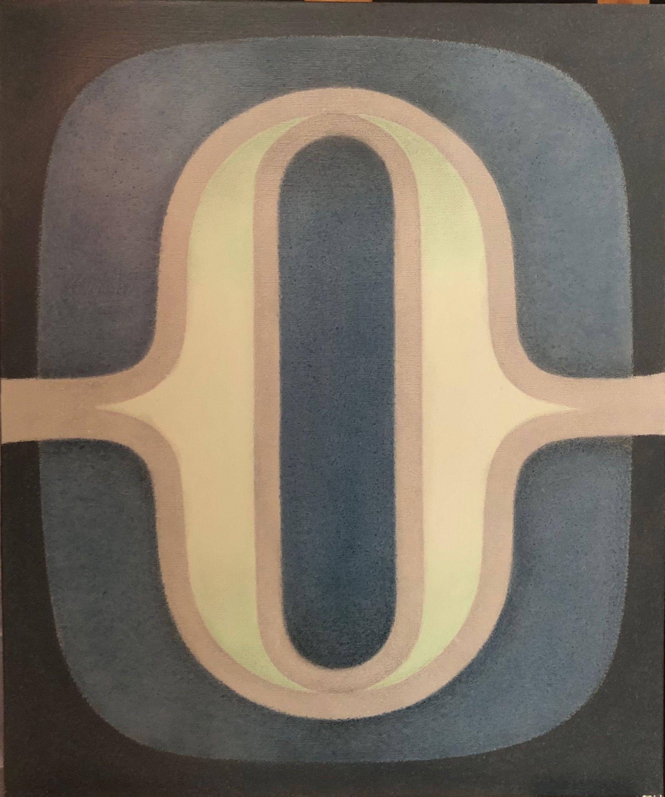 Composition tryptique, acrylique sur toile de Robert Thisens, 50 x 60 cm