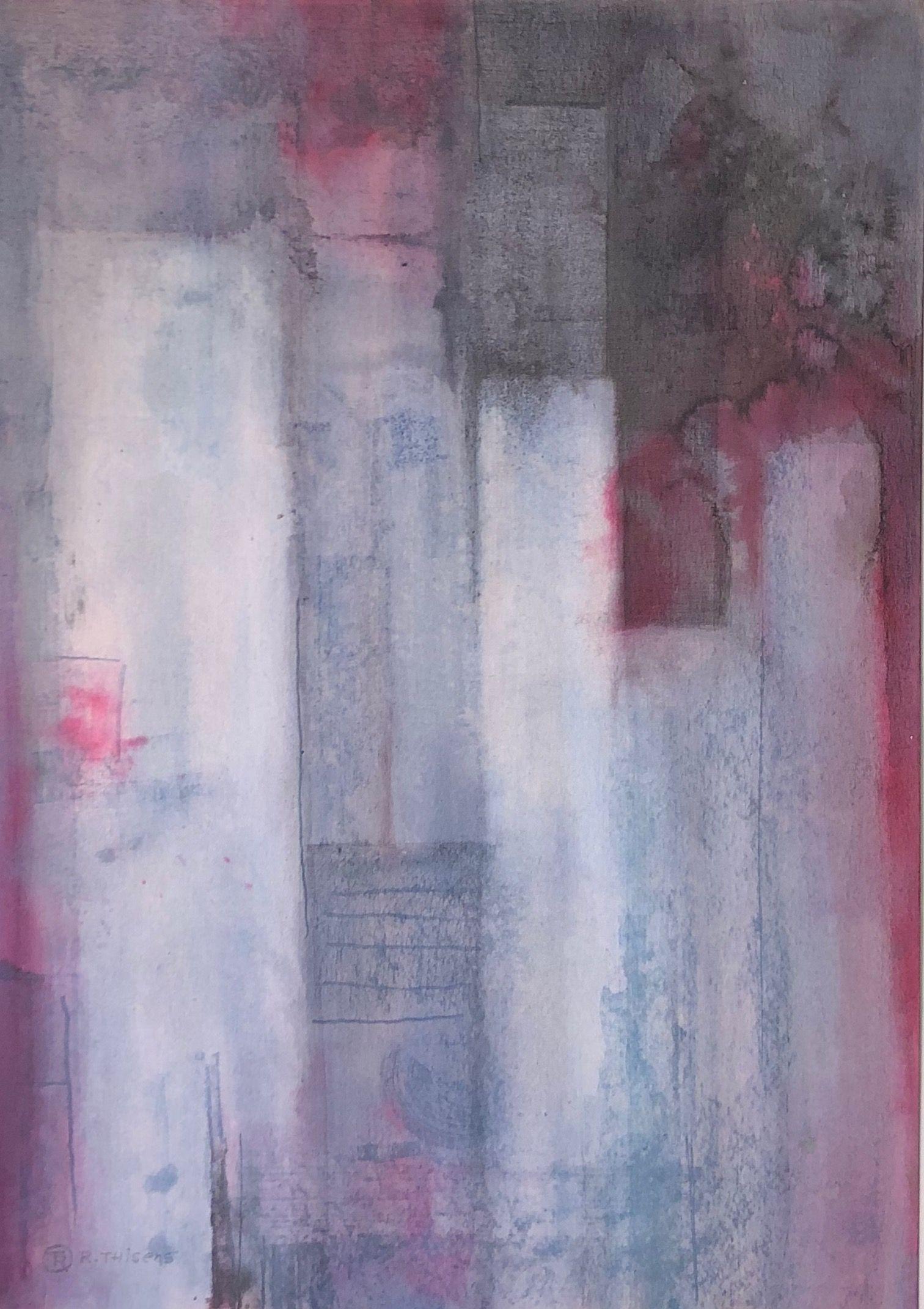 technique mixte sur carton de Robert Thisens, 35 x 50 cm