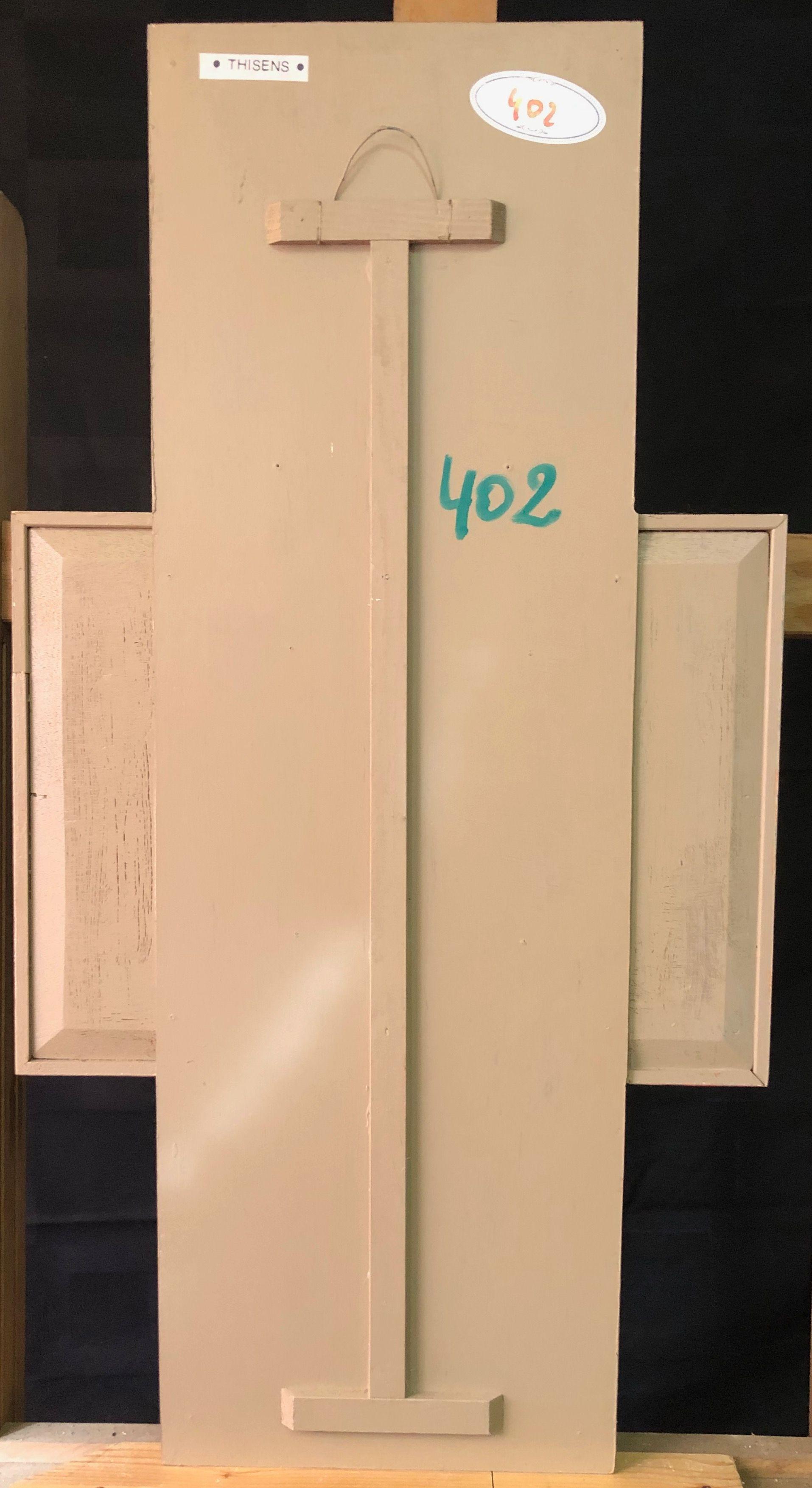 Sans titre, structure bois - acryl et relief sur panneau de Robert Thisens, 37 x 69 cm