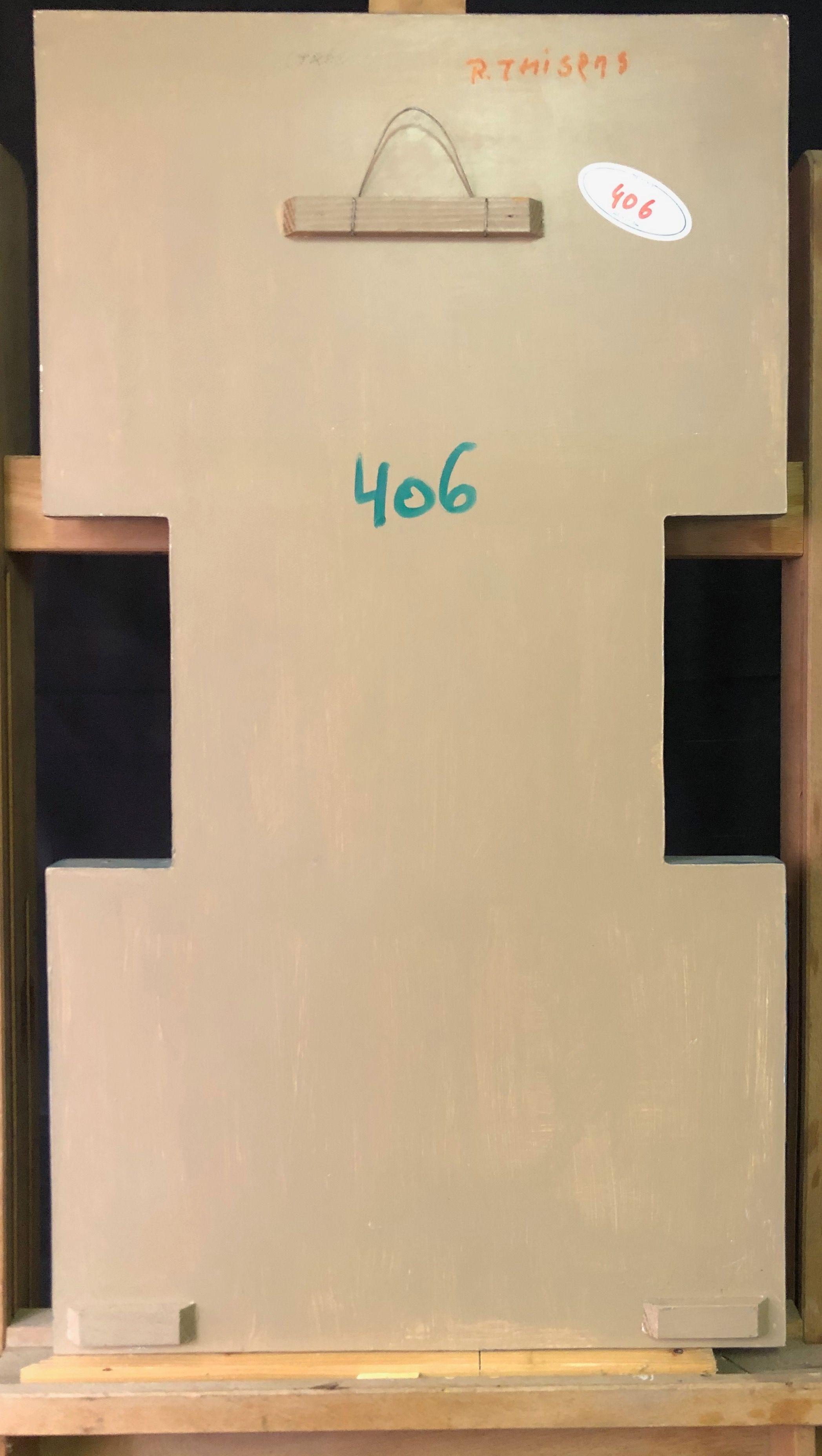Sans titre, structure bois - acryl et alu sur panneau de Robert Thisens, 38 x 70 cm — vue 2
