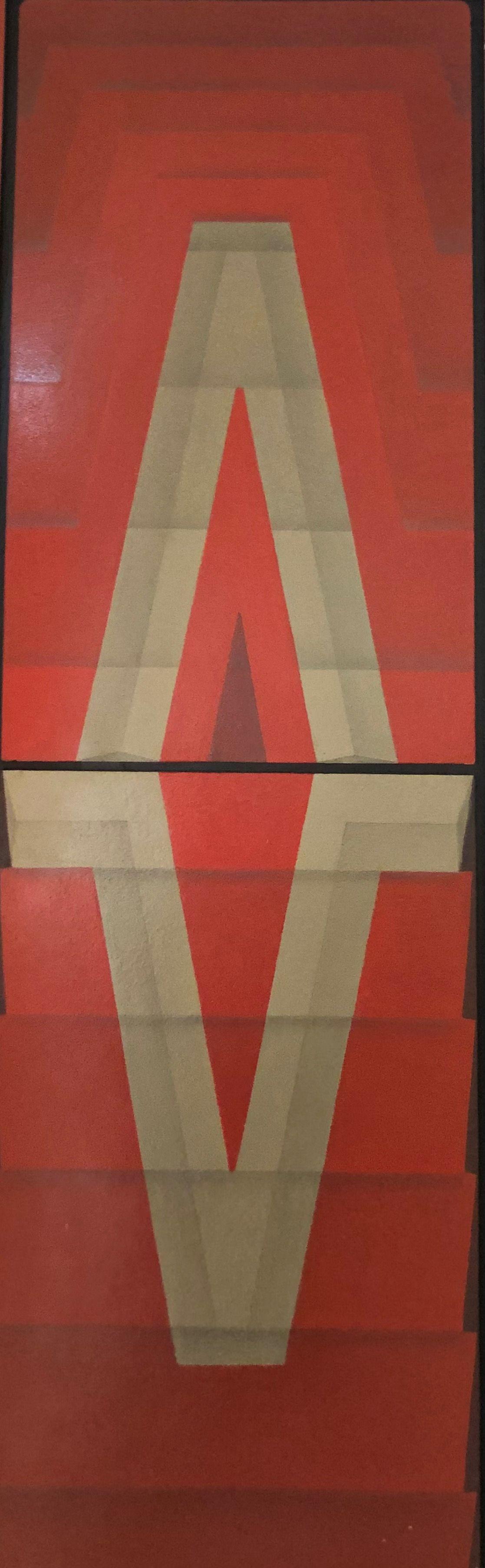 Sans titre, structure bois - acryl et alu sur panneau de Robert Thisens, 23 x 104 cm — vue 2