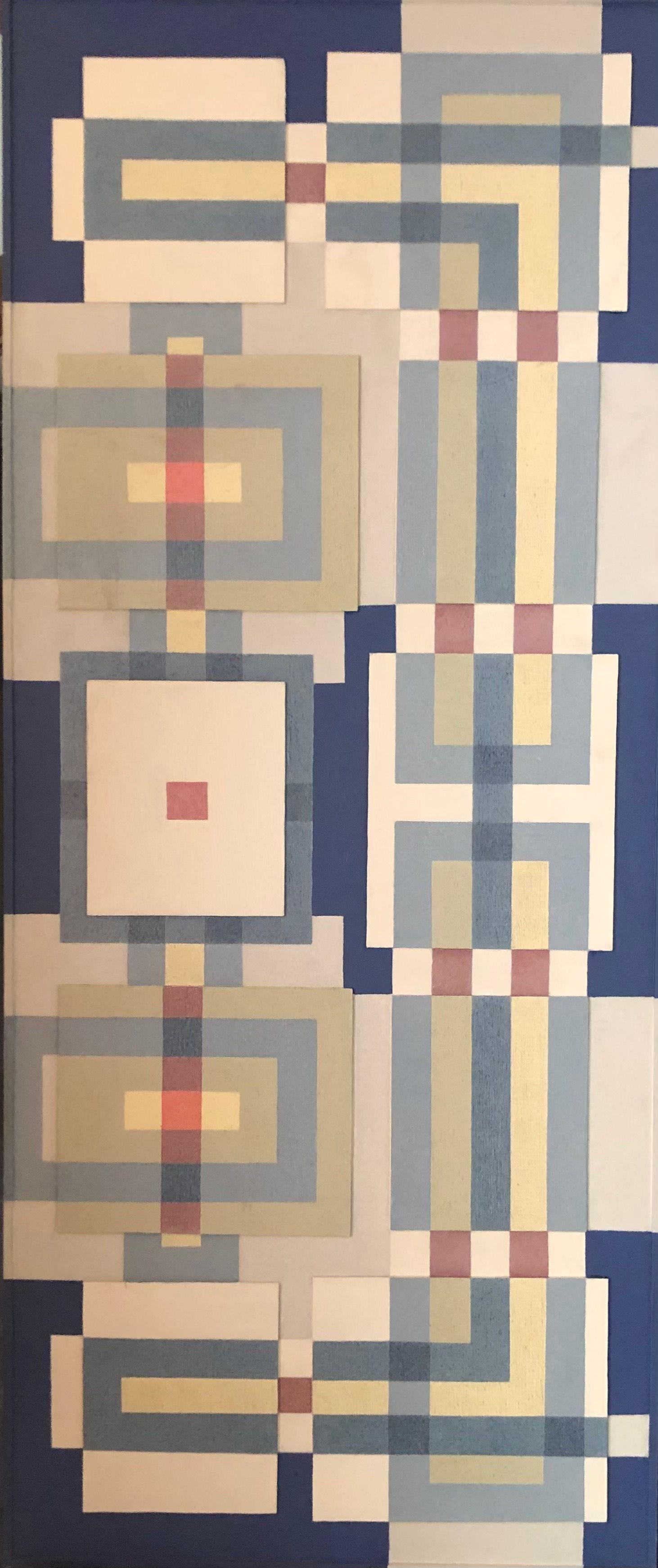 Sans titre, structure bois - acryl et alu sur panneau de Robert Thisens, 54 x 127 cm — vue 2