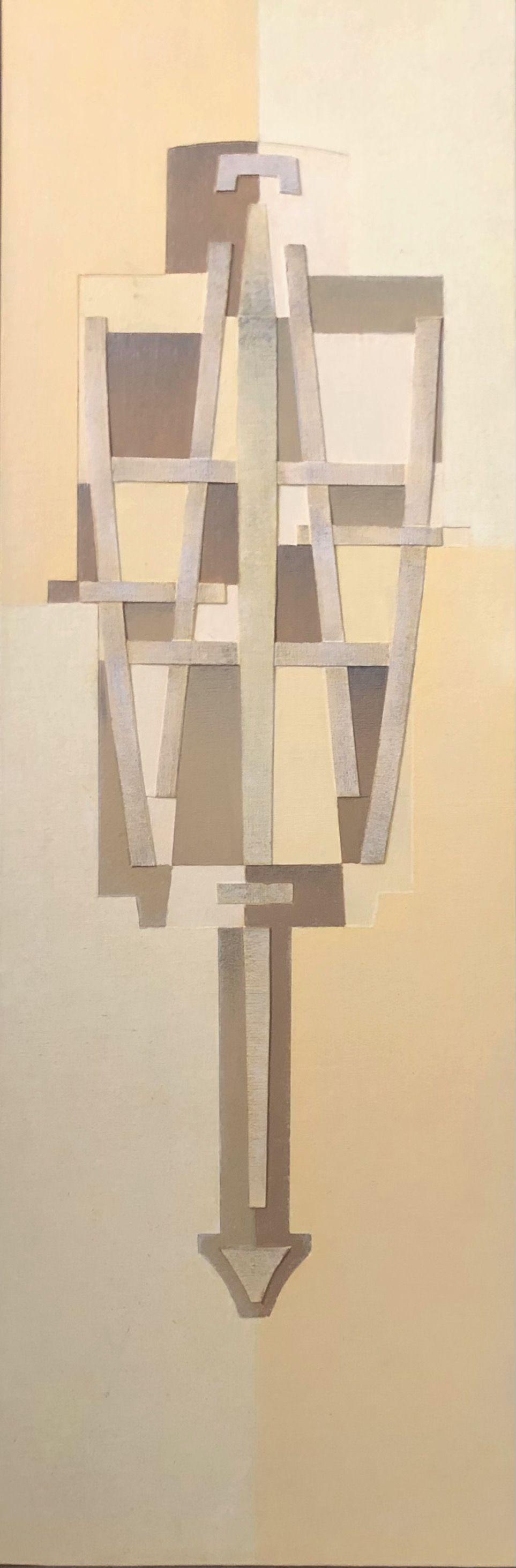 Sans titre, structure bois - acryl et alu sur panneau de Robert Thisens, 20 x 60 cm — vue 2