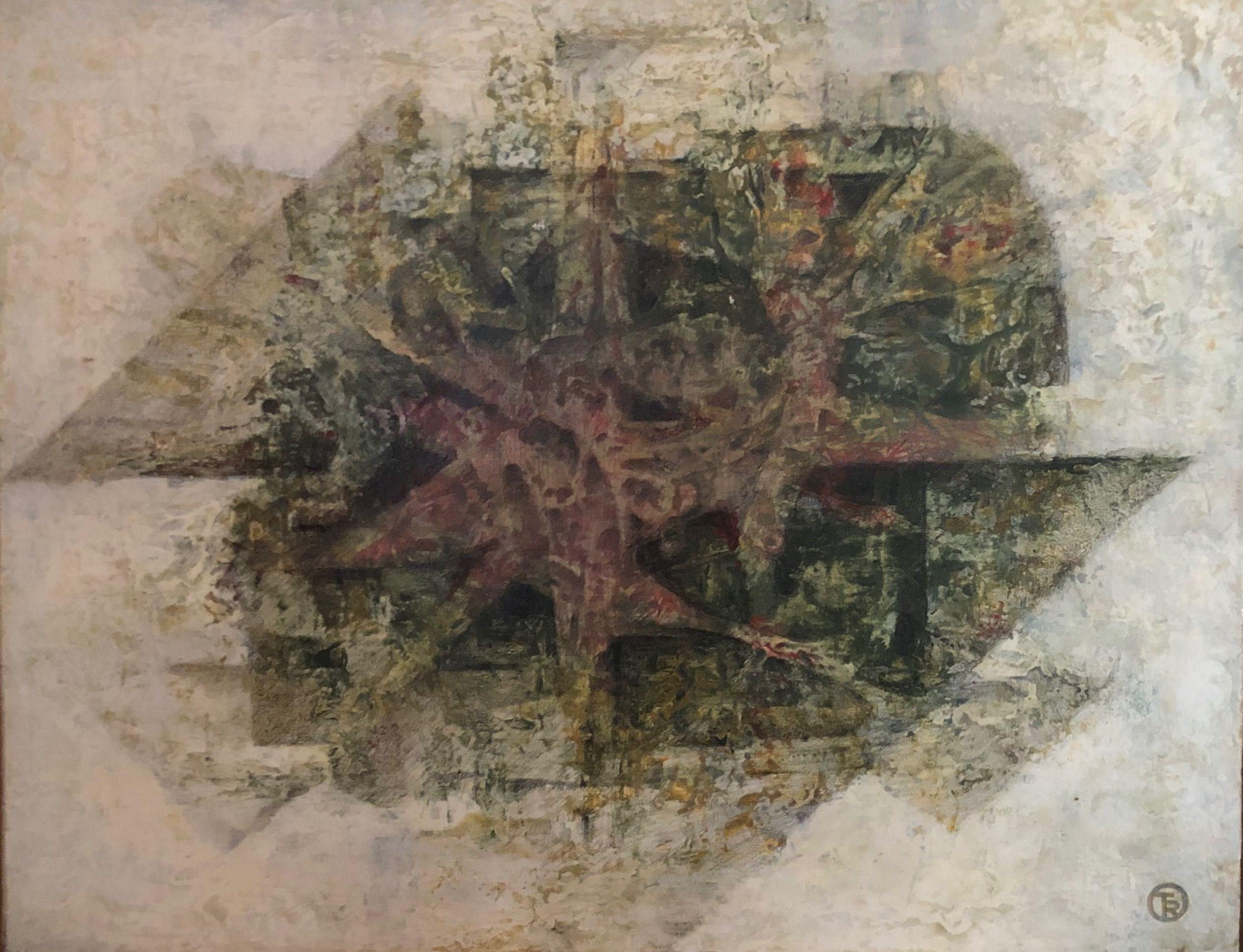 Sans titre, acrylique sur panneau de Robert Thisens, 36 x 45 cm — vue 2