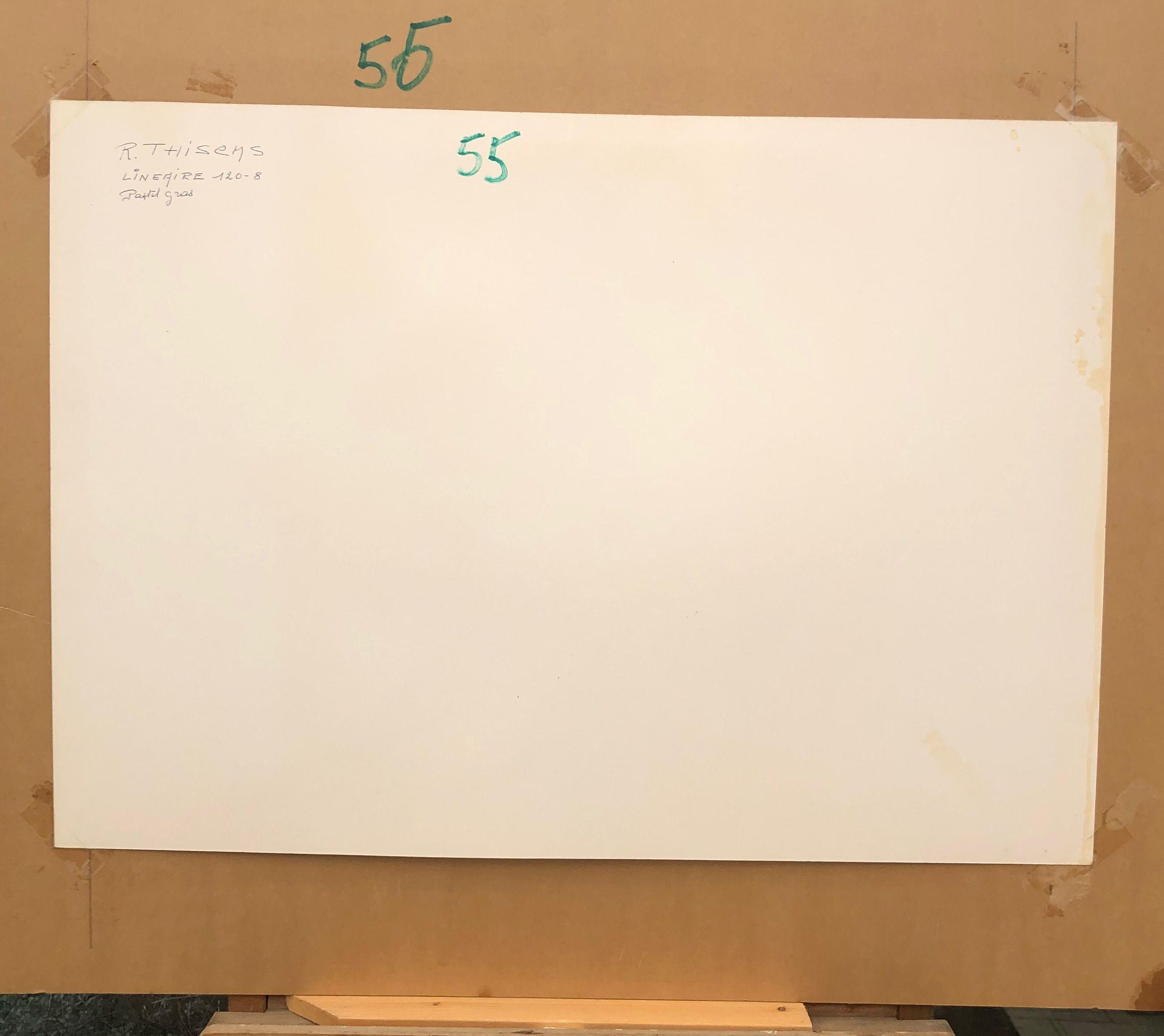 Linéaire, pastel gras sur papier de Robert Thisens, 50 x 70 cm — vue 2