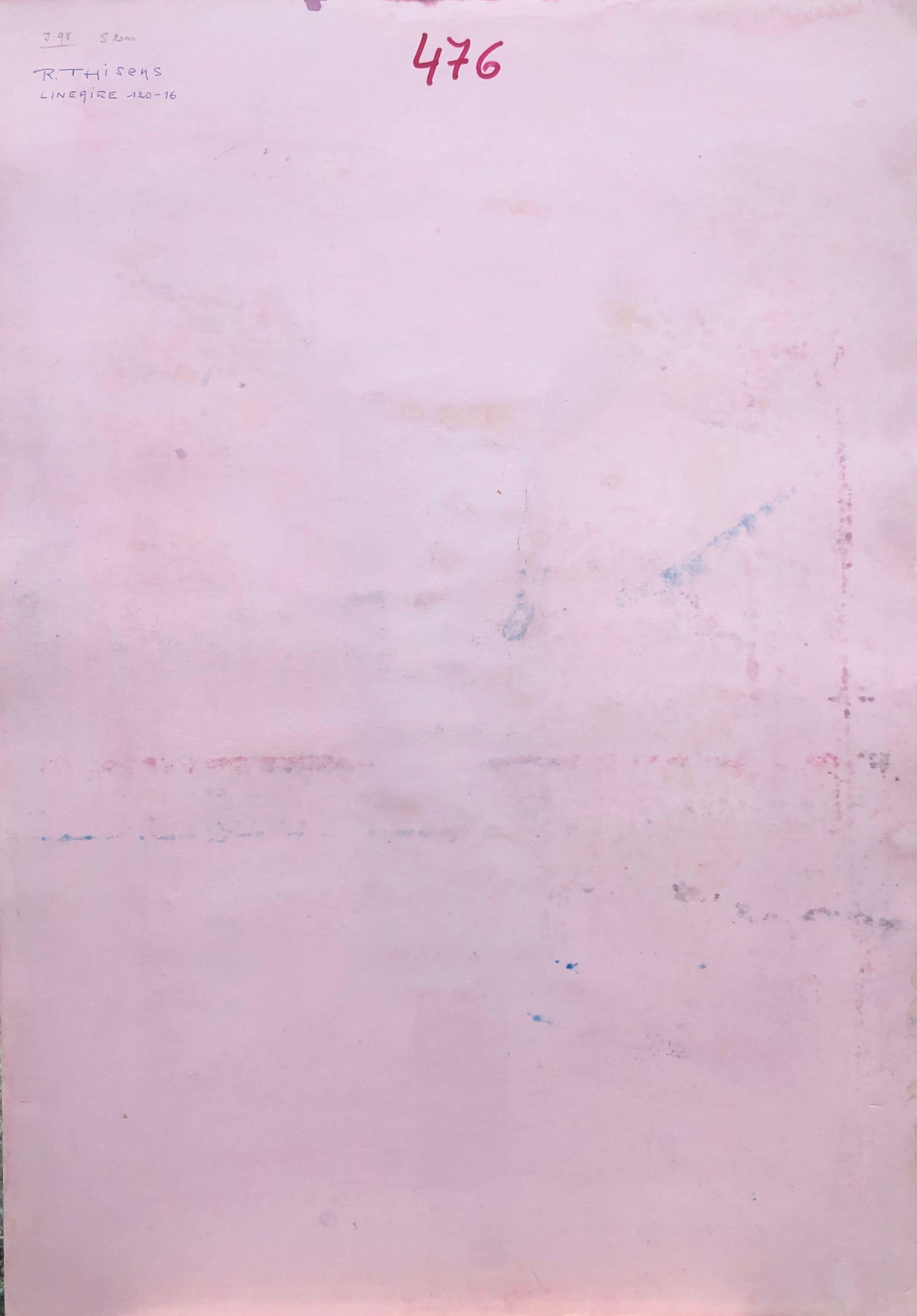 Linéaire, crayon et acrylique sur carton de Robert Thisens, 50 x 70 cm — vue 2