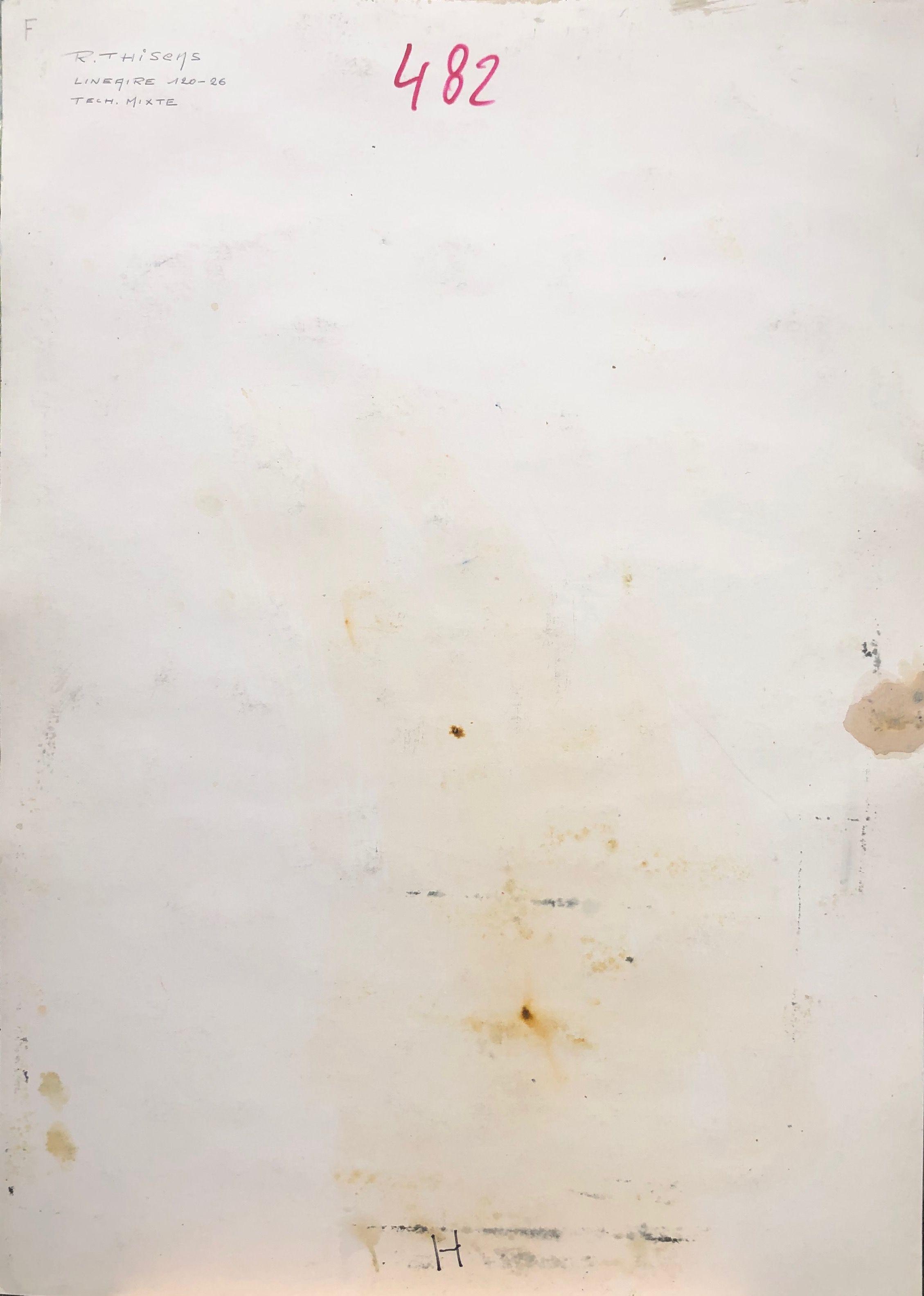 Linéaire, technique mixte sur carton de Robert Thisens, 50 x 70 cm — vue 2