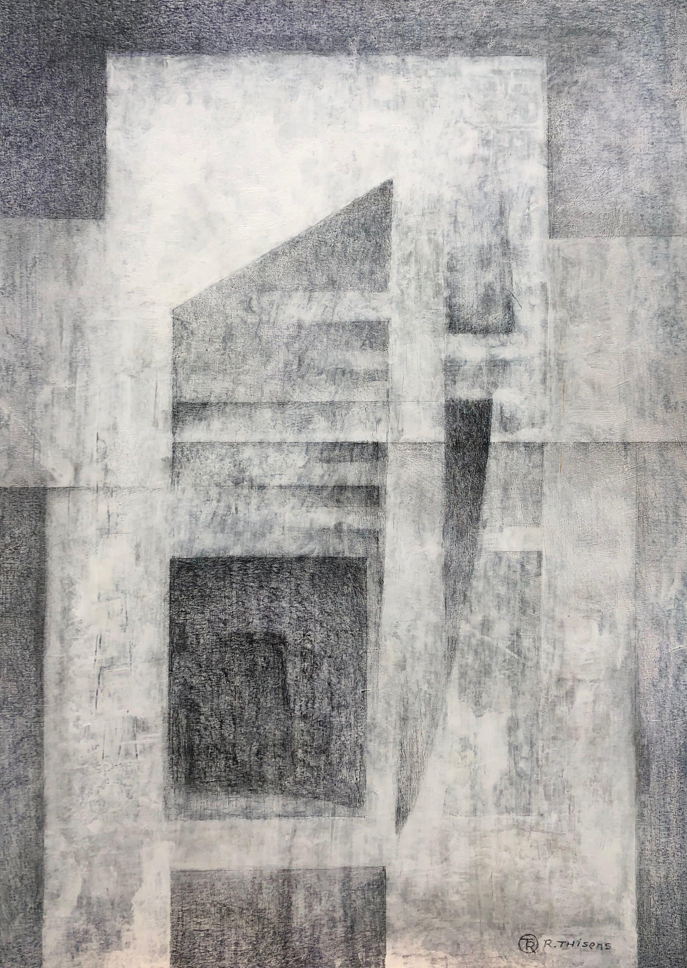 Subjectivite, acrylique sur carton de Robert Thisens, 50 x 70 cm