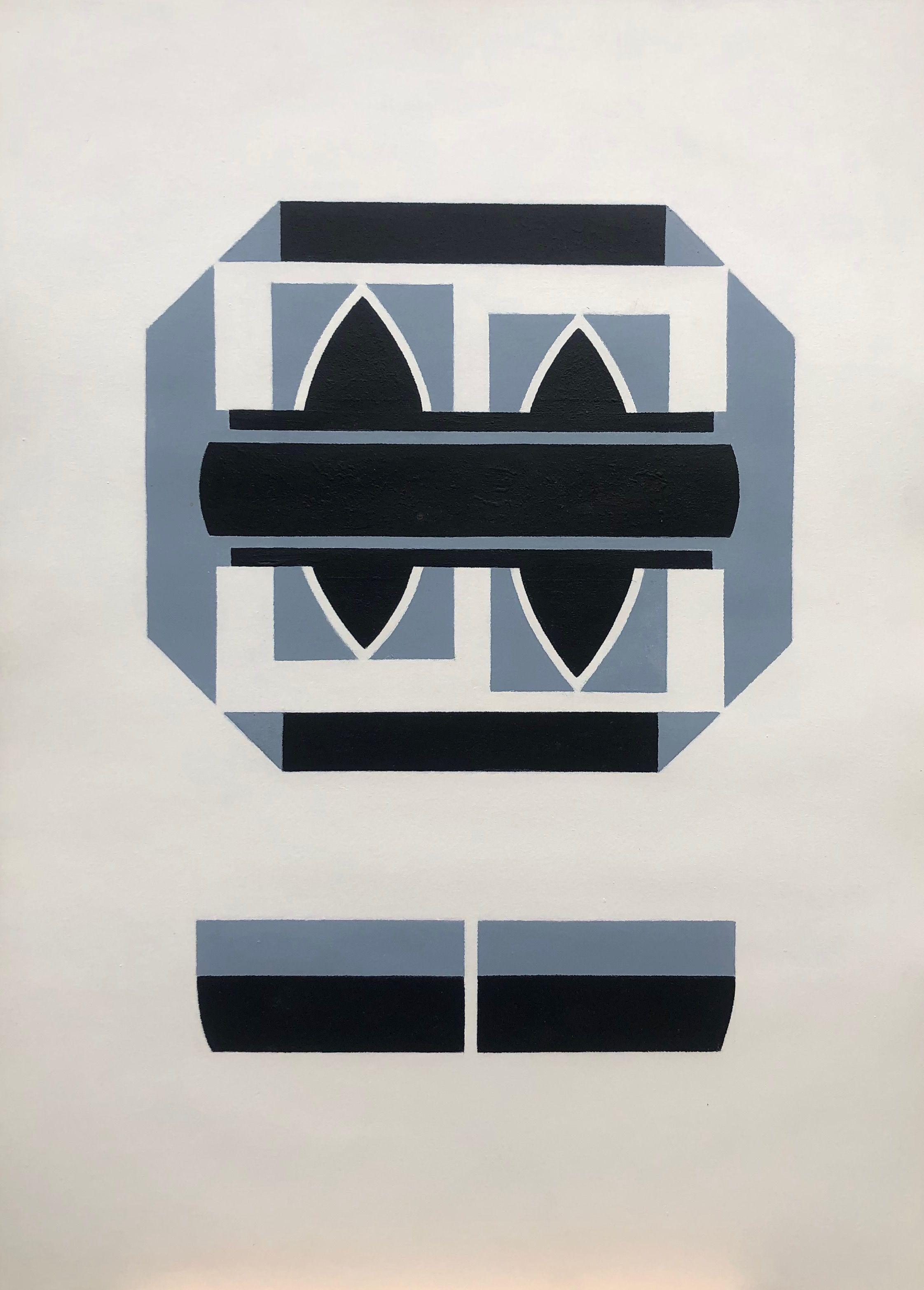 TRI MAGIC III, acrylique sur carton de Robert Thisens, 50 x 70 cm — vue 2