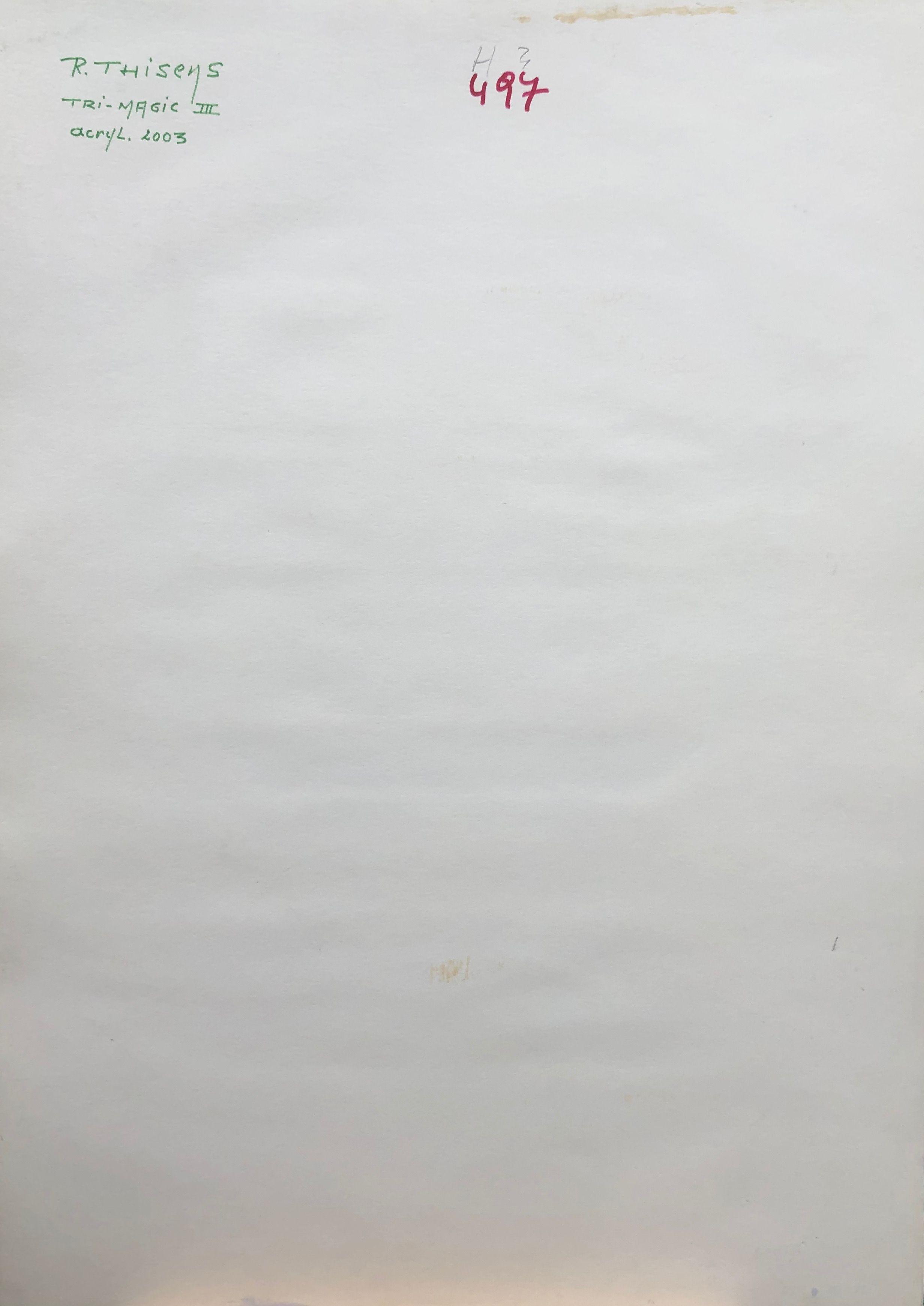 TRI MAGIC III, acrylique sur carton de Robert Thisens, 50 x 70 cm