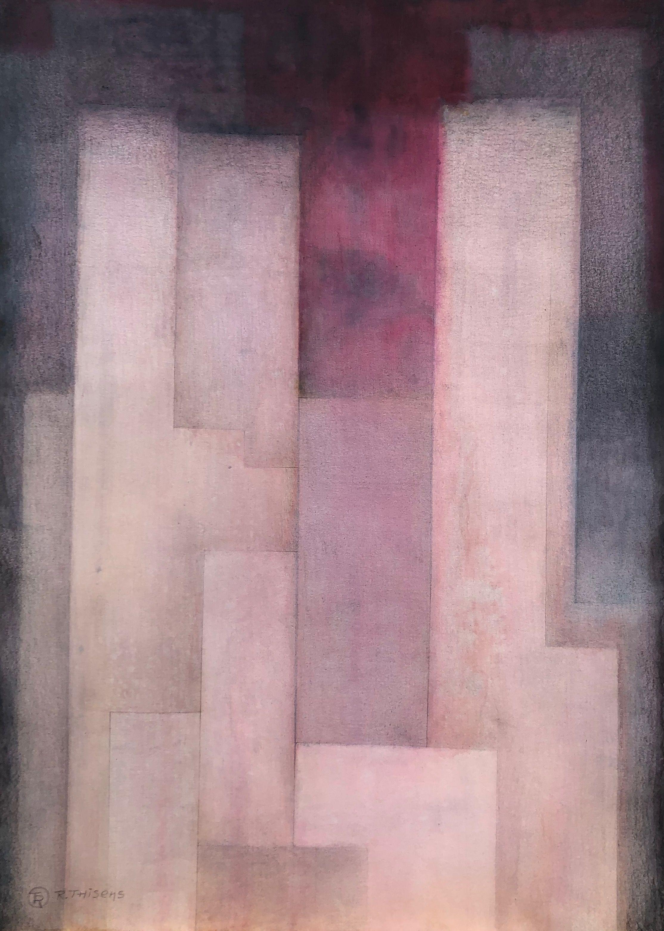 Tours, acrylique sur carton de Robert Thisens, 50 x 70 cm — vue 2