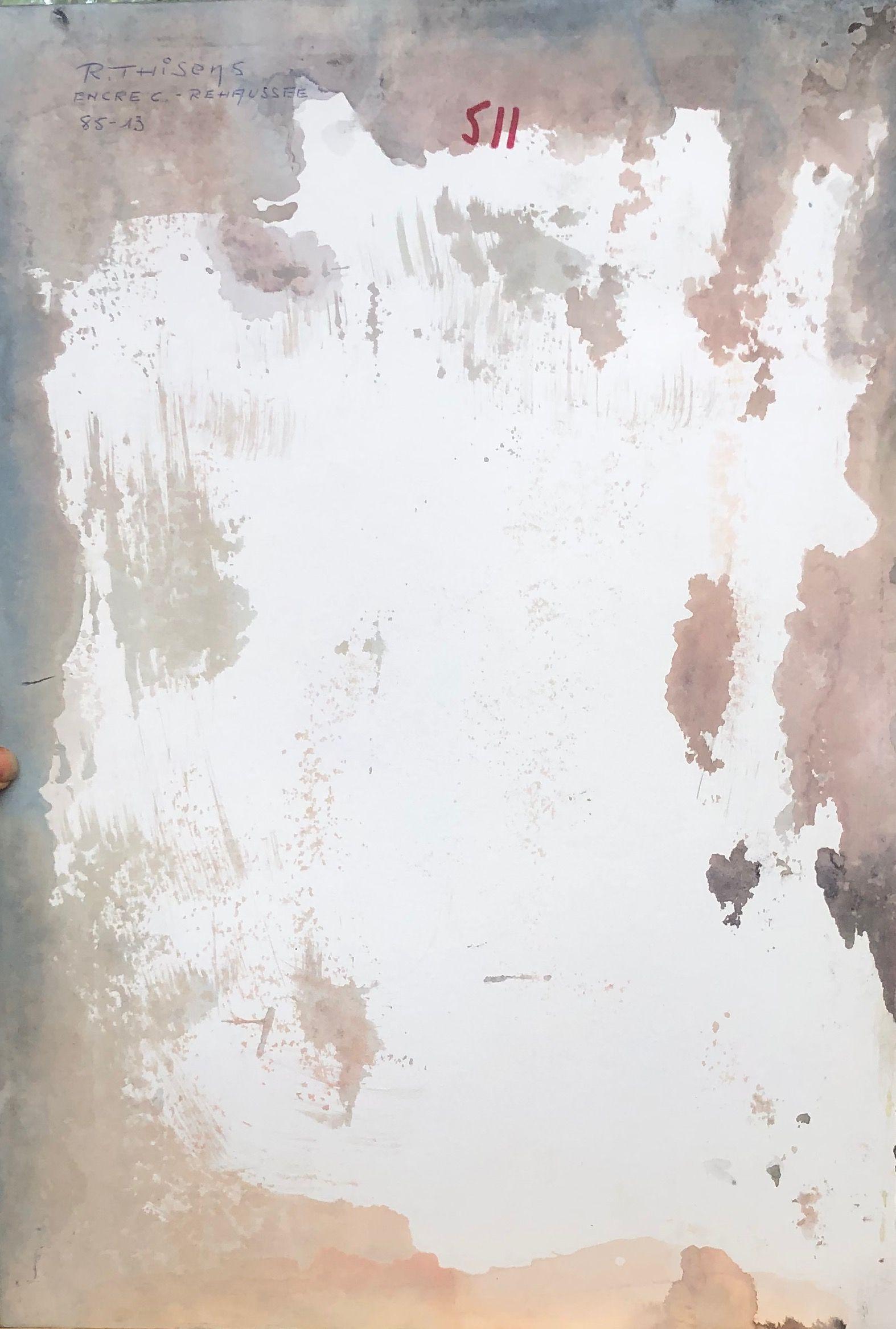 Sans titre, encre rehaussée au pastel sur carton de Robert Thisens, 35 x 50 cm — vue 2