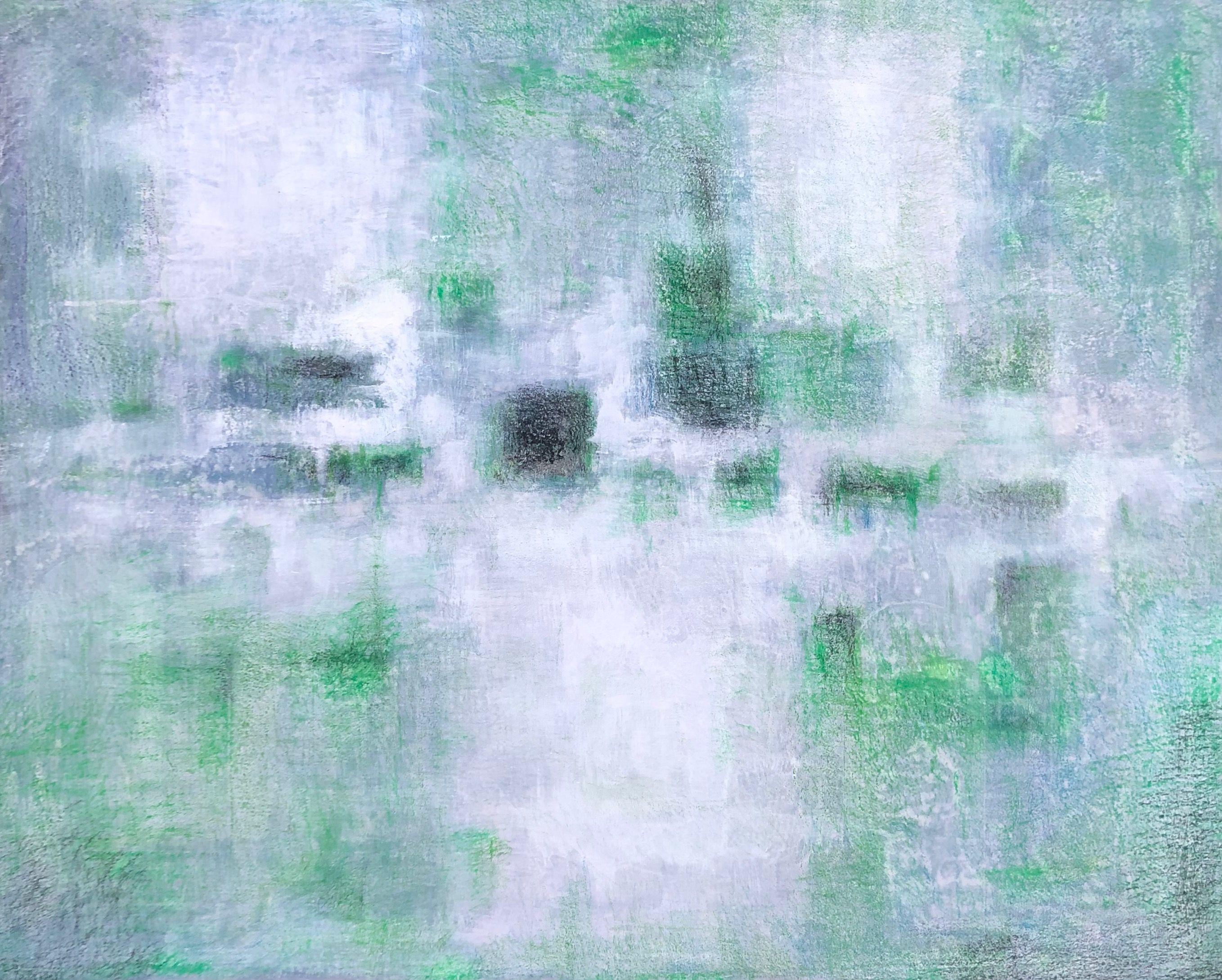 Emergence, acrylique pastel gras sur toile de Robert Thisens, 92 x 78 cm — vue 2