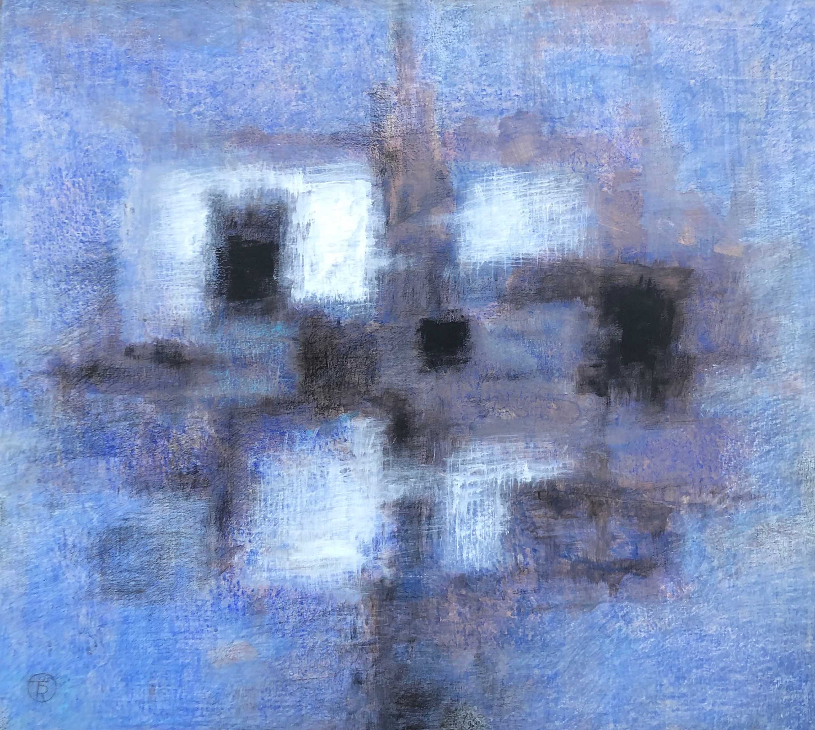 Emergence, acrylique pastel gras sur toile de Robert Thisens, 129 x 120 cm