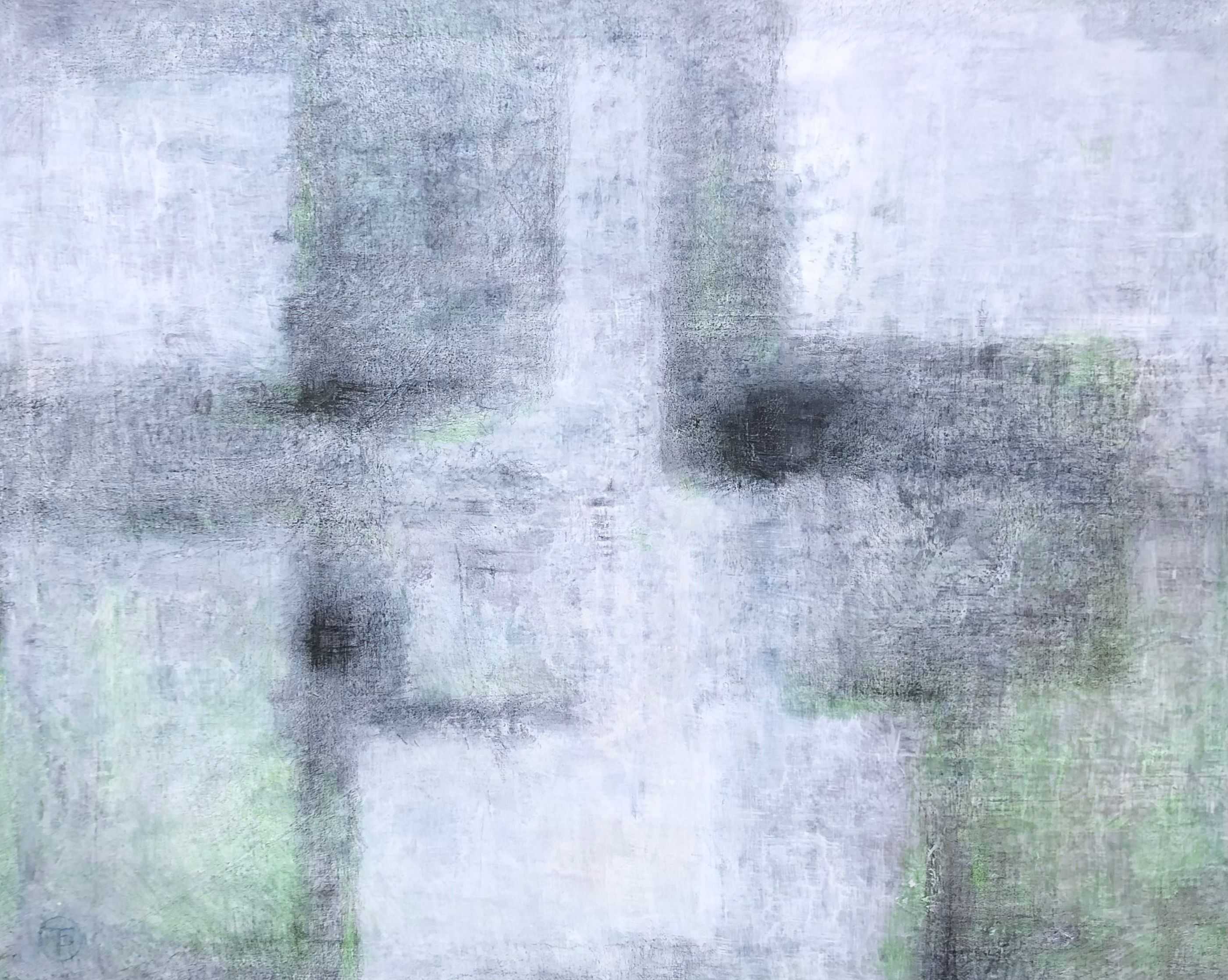 Emergence, acrylique pastel gras sur toile de Robert Thisens, 140 x 120 cm