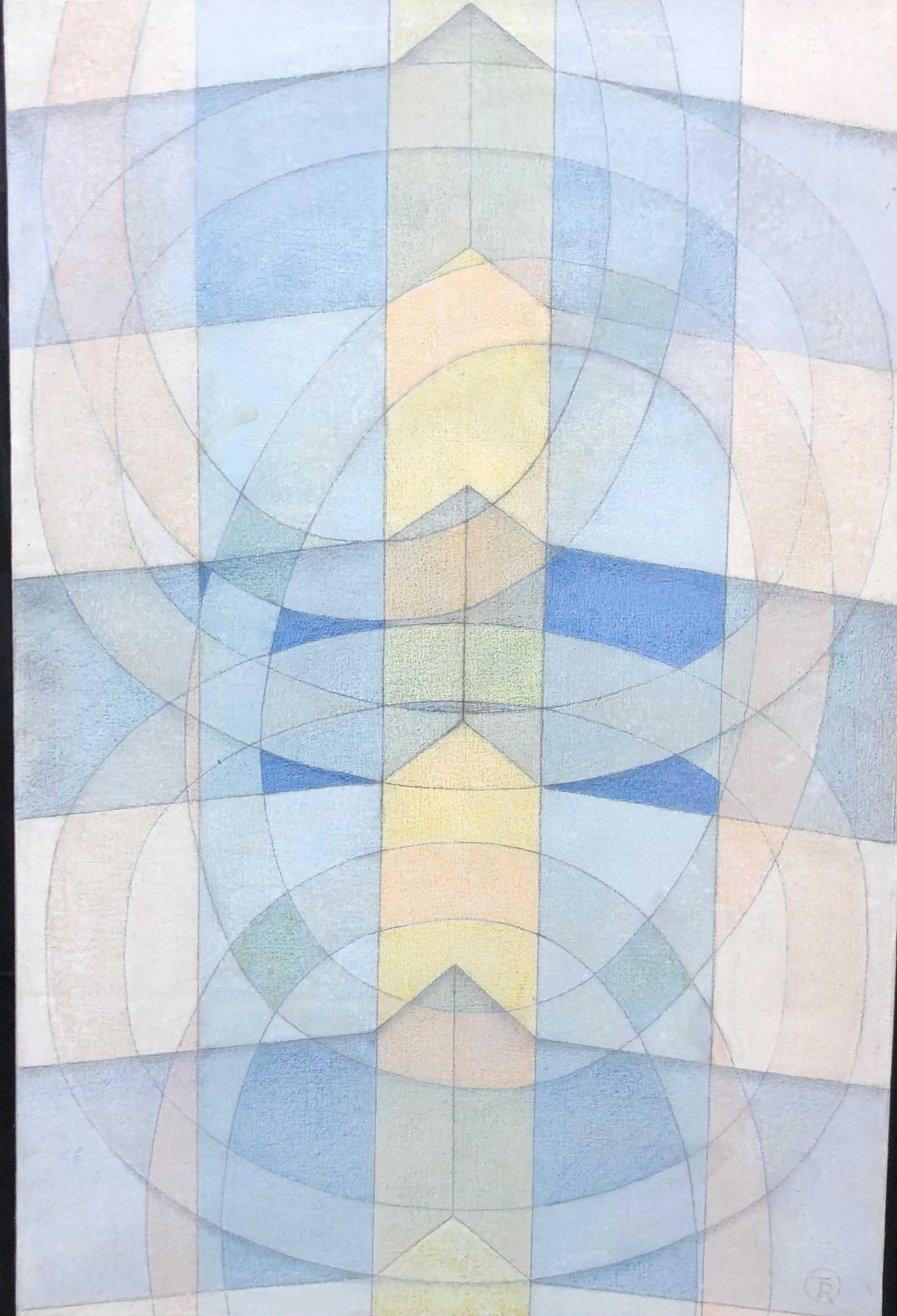 Composition, acrylique sur toile de Robert Thisens, 60 x 130 cm