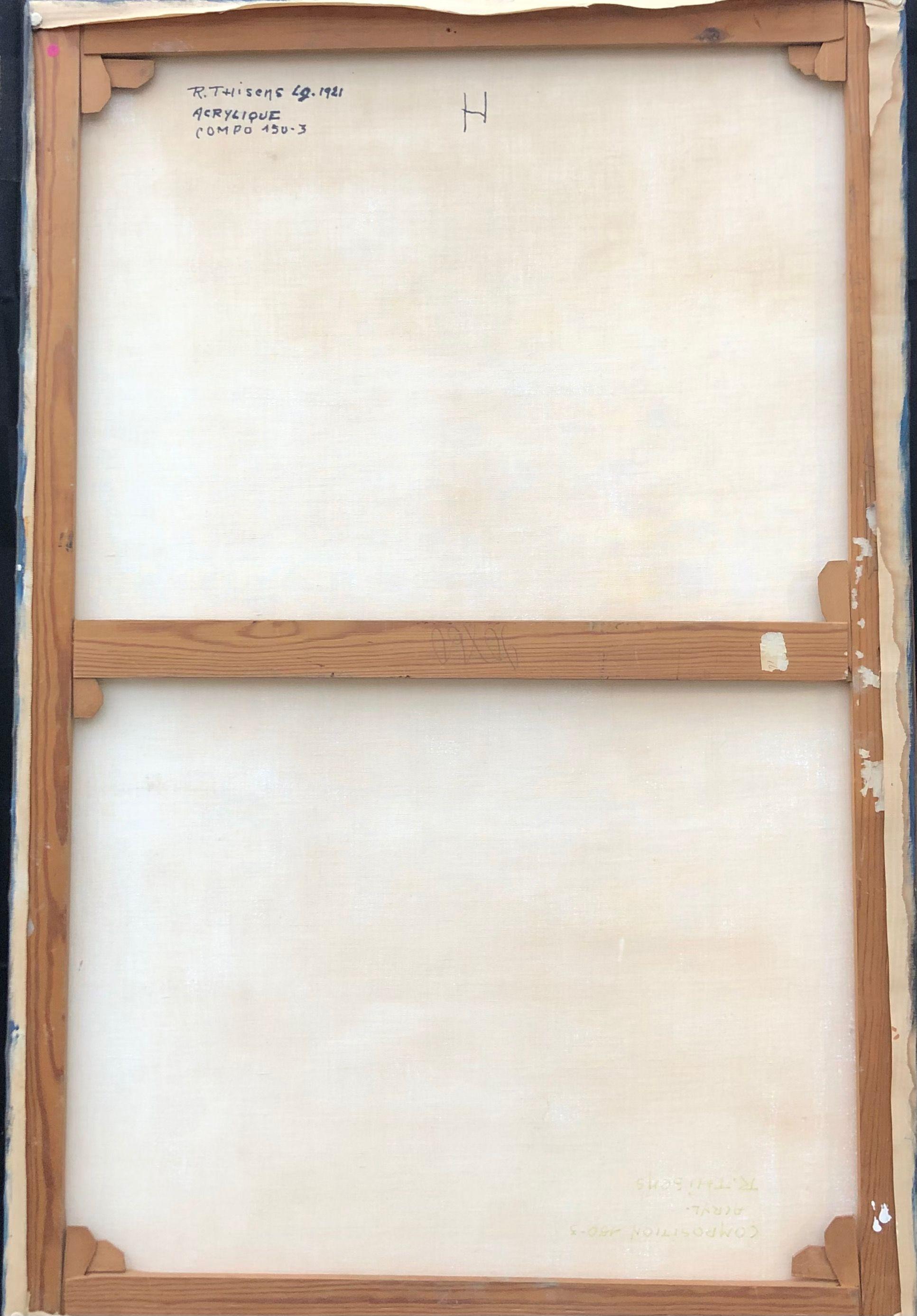 Composition, acrylique sur toile de Robert Thisens, 60 x 130 cm