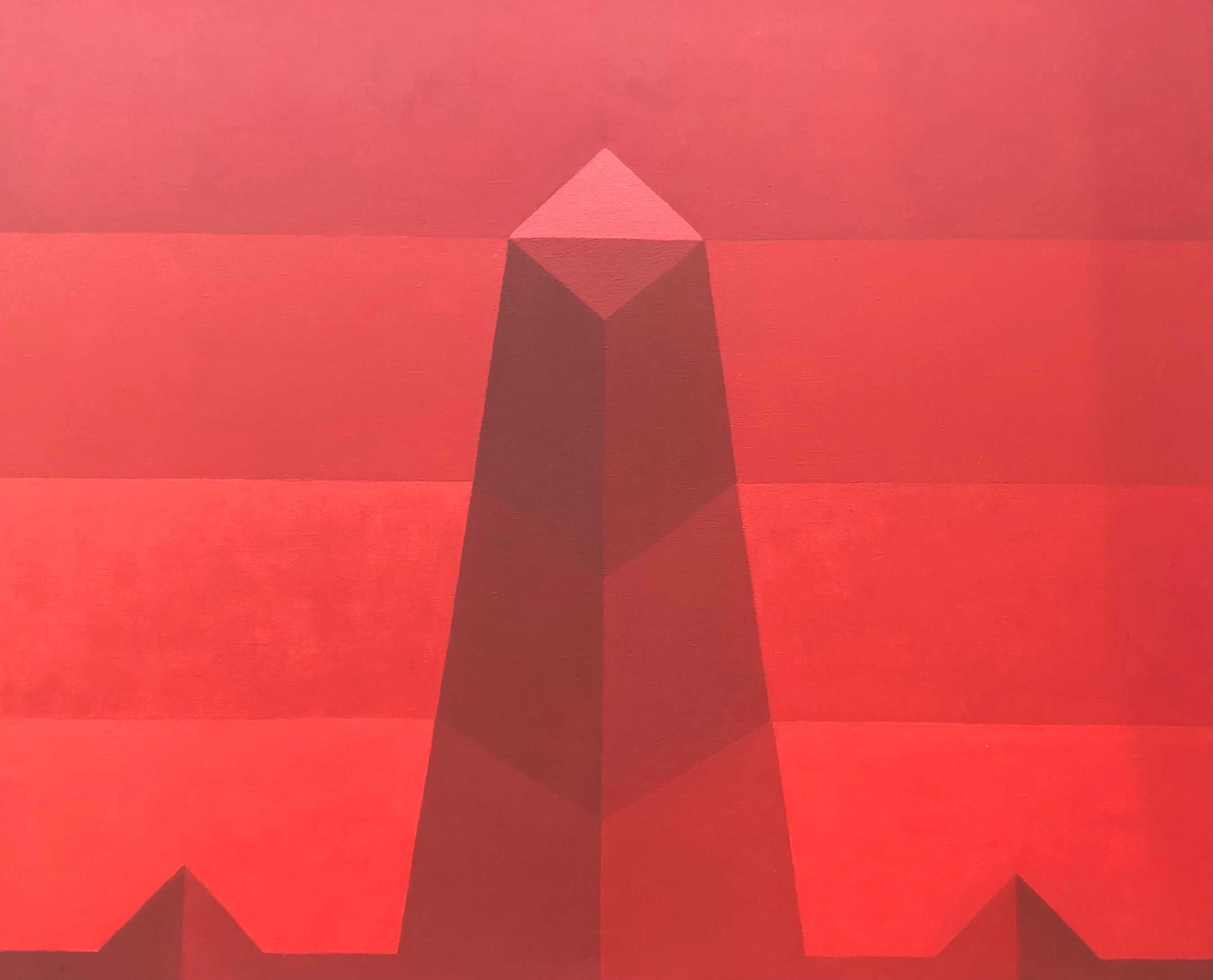 Composition, acrylique sur toile de Robert Thisens, 100 x 80 cm