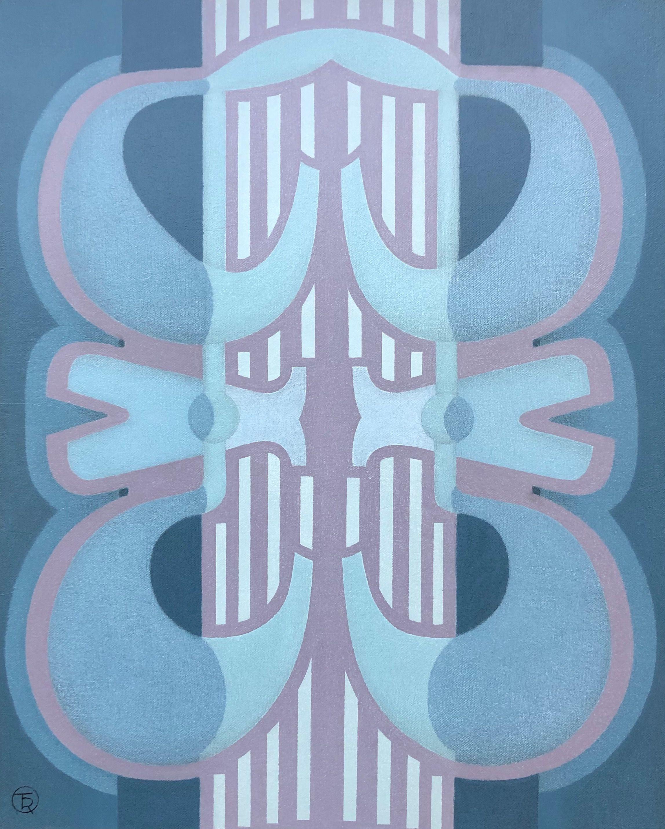 Composition, acrylique sur toile de Robert Thisens, 100 x 80 cm