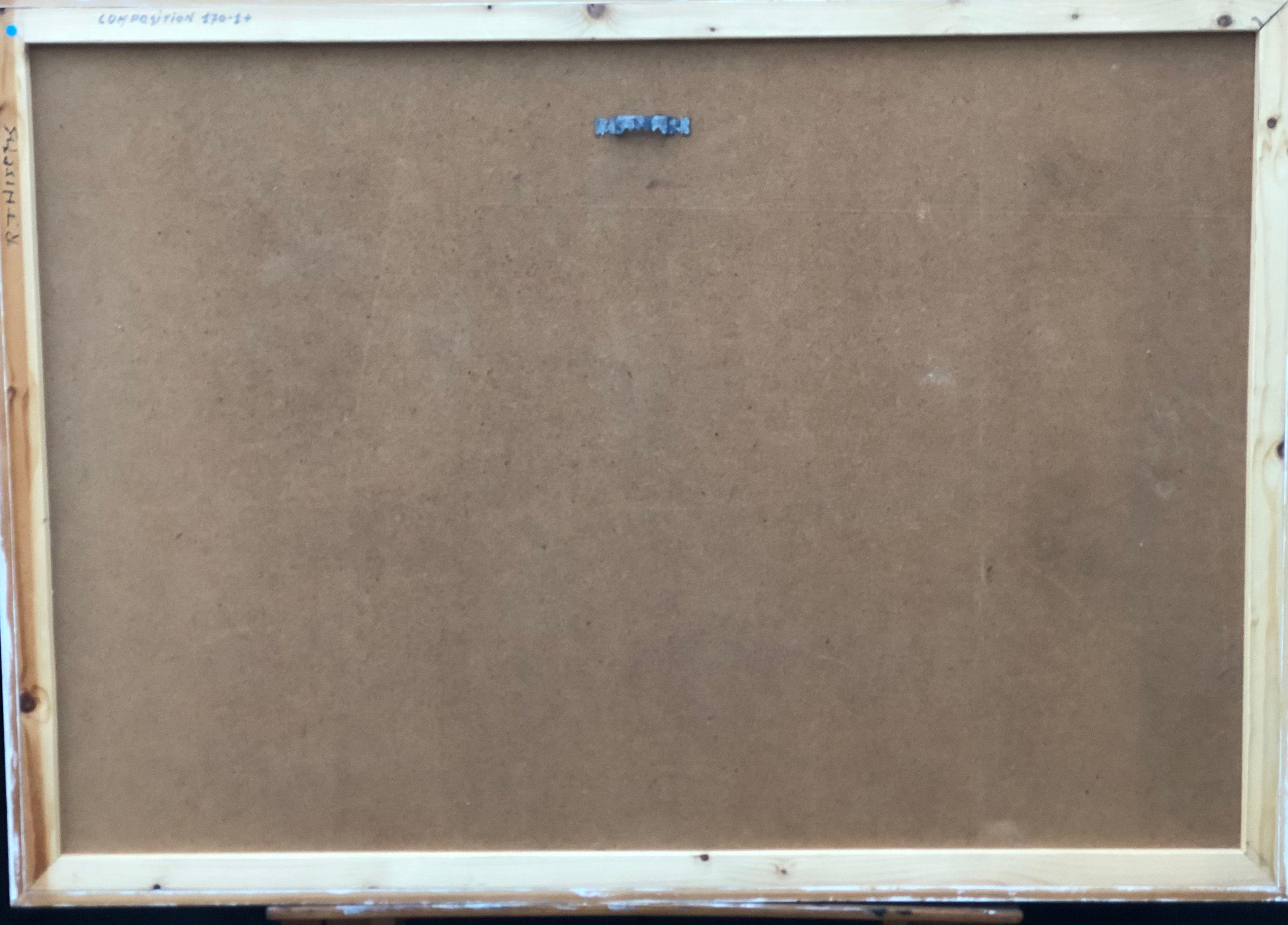 Composition, acrylique sur panneau de Robert Thisens, 72 x 102 cm