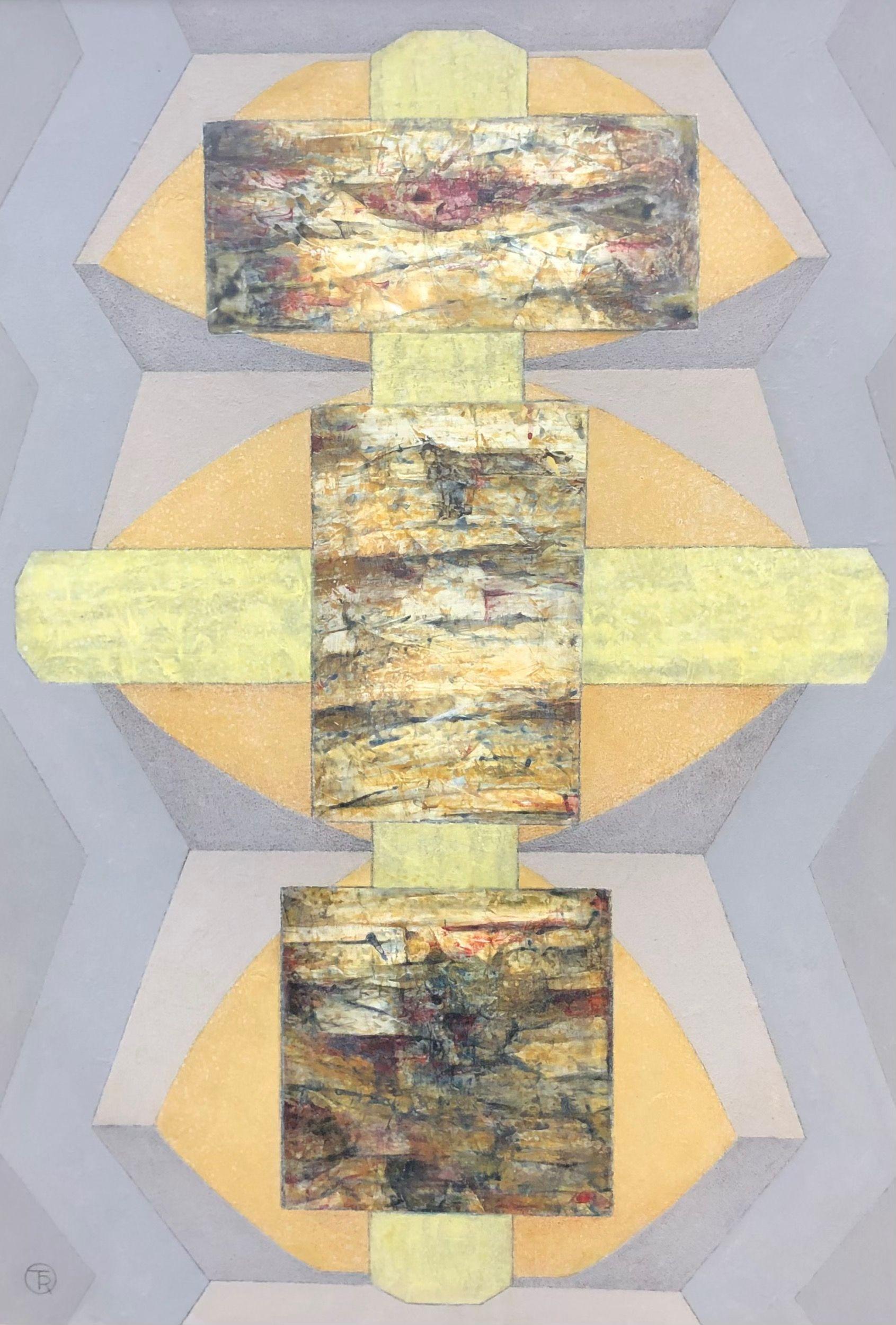 Composition, acrylique pastel gras sur panneau de Robert Thisens, 72 x 102 cm — vue 2