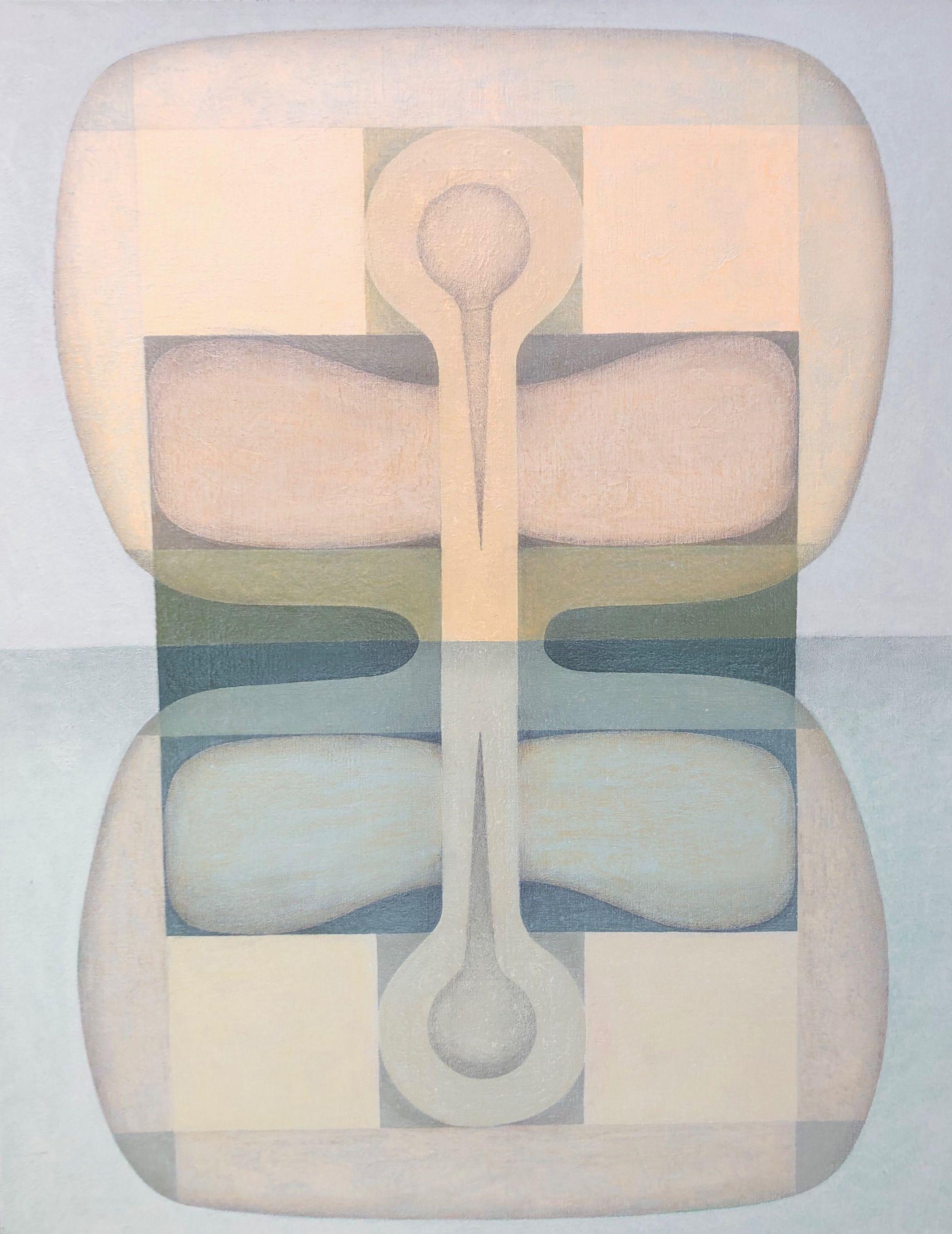 Composition, acrylique sur toile de Robert Thisens, 80 x 100 cm
