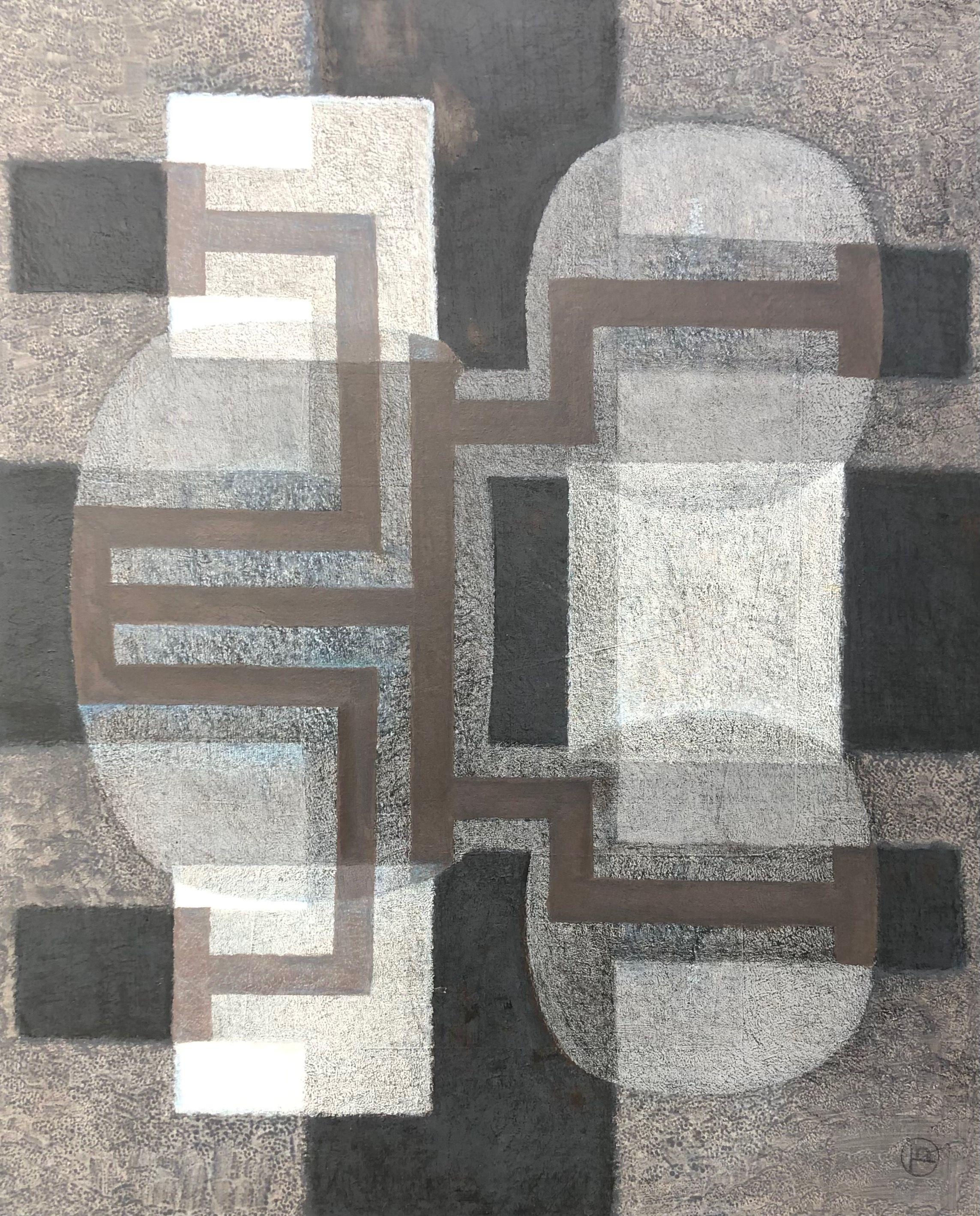 Composition, acrylique sur toile de Robert Thisens, 80 x 100 cm — vue 2