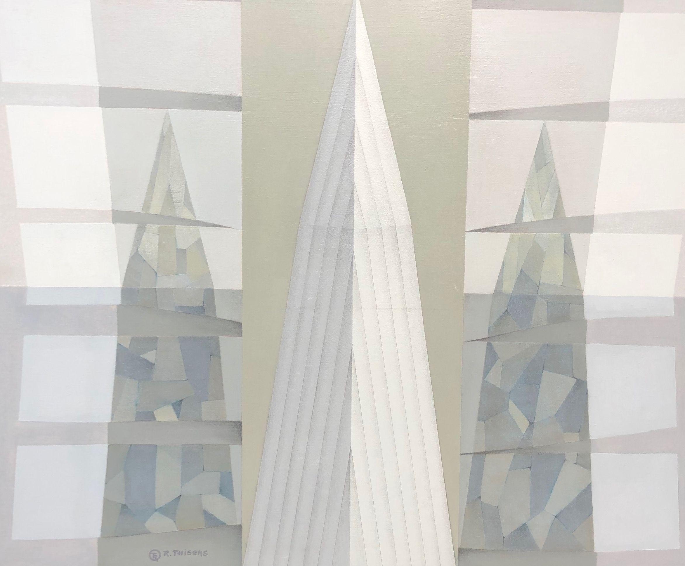Composition, acrylique sur toile de Robert Thisens, 80 x 100 cm