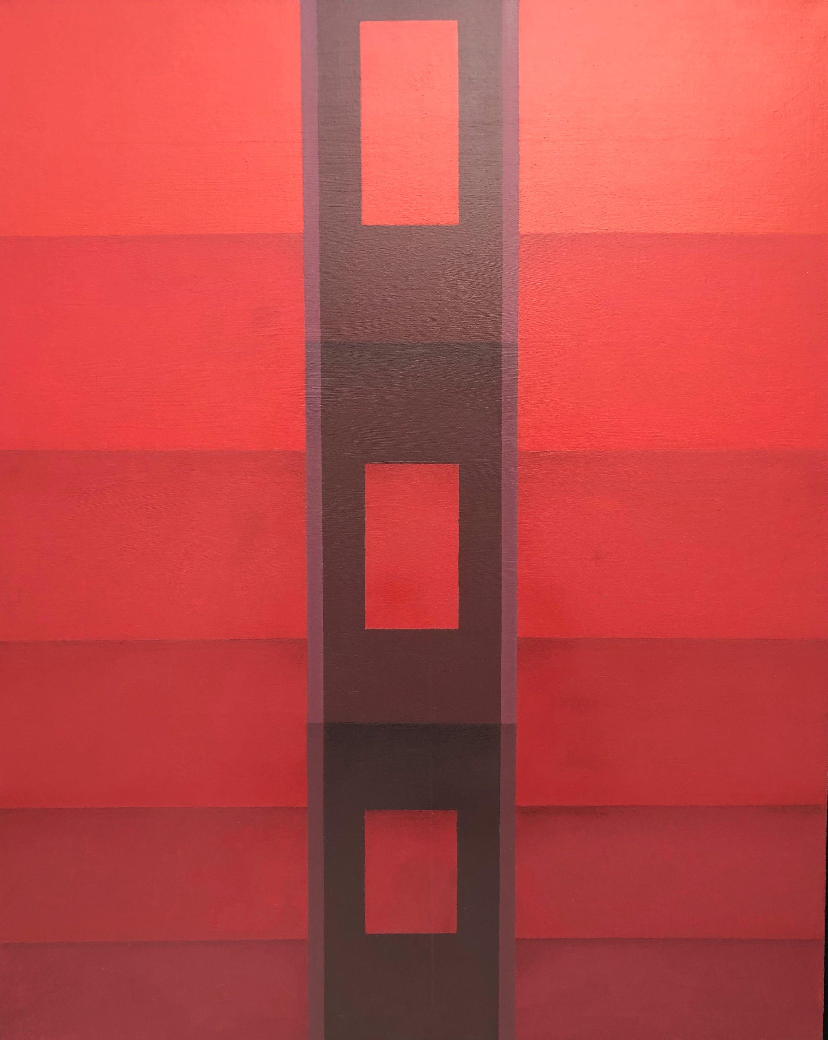 Composition, acrylique sur toile de Robert Thisens, 80 x 100 cm