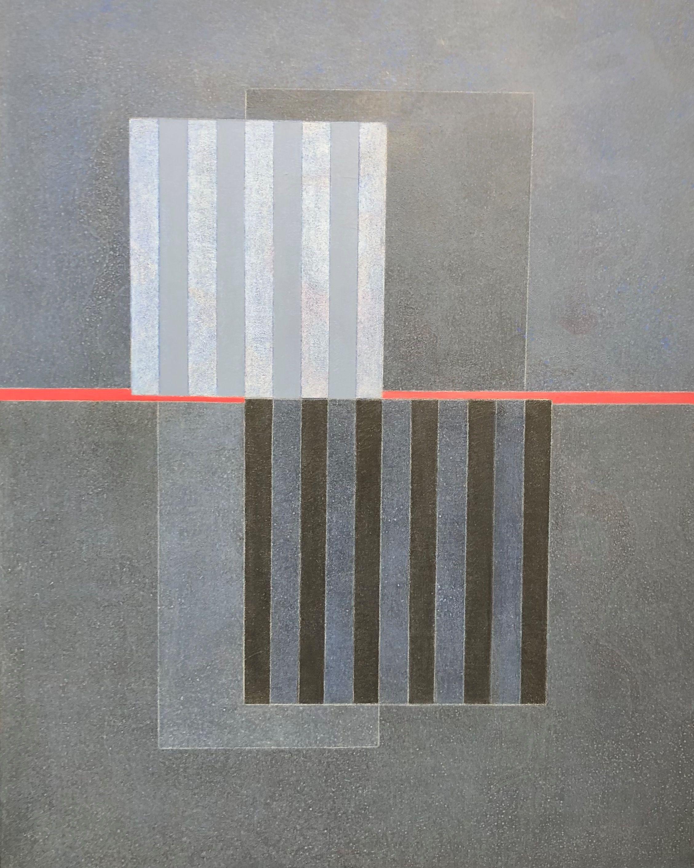 Composition, acrylique sur toile de Robert Thisens, 80 x 100 cm