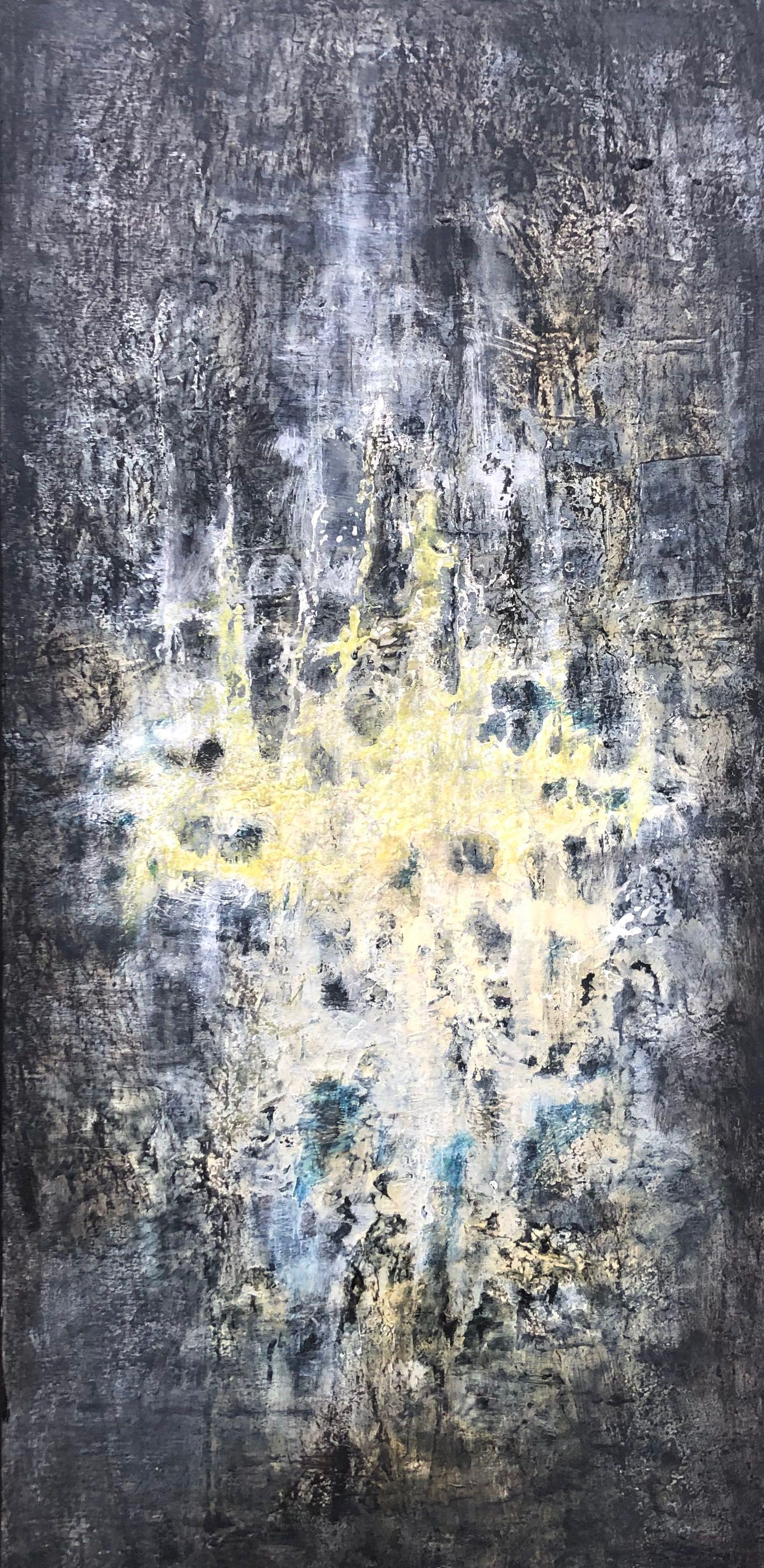 Evanescence, acrylique pastel sur panneau de Robert Thisens, 37 x 74 cm