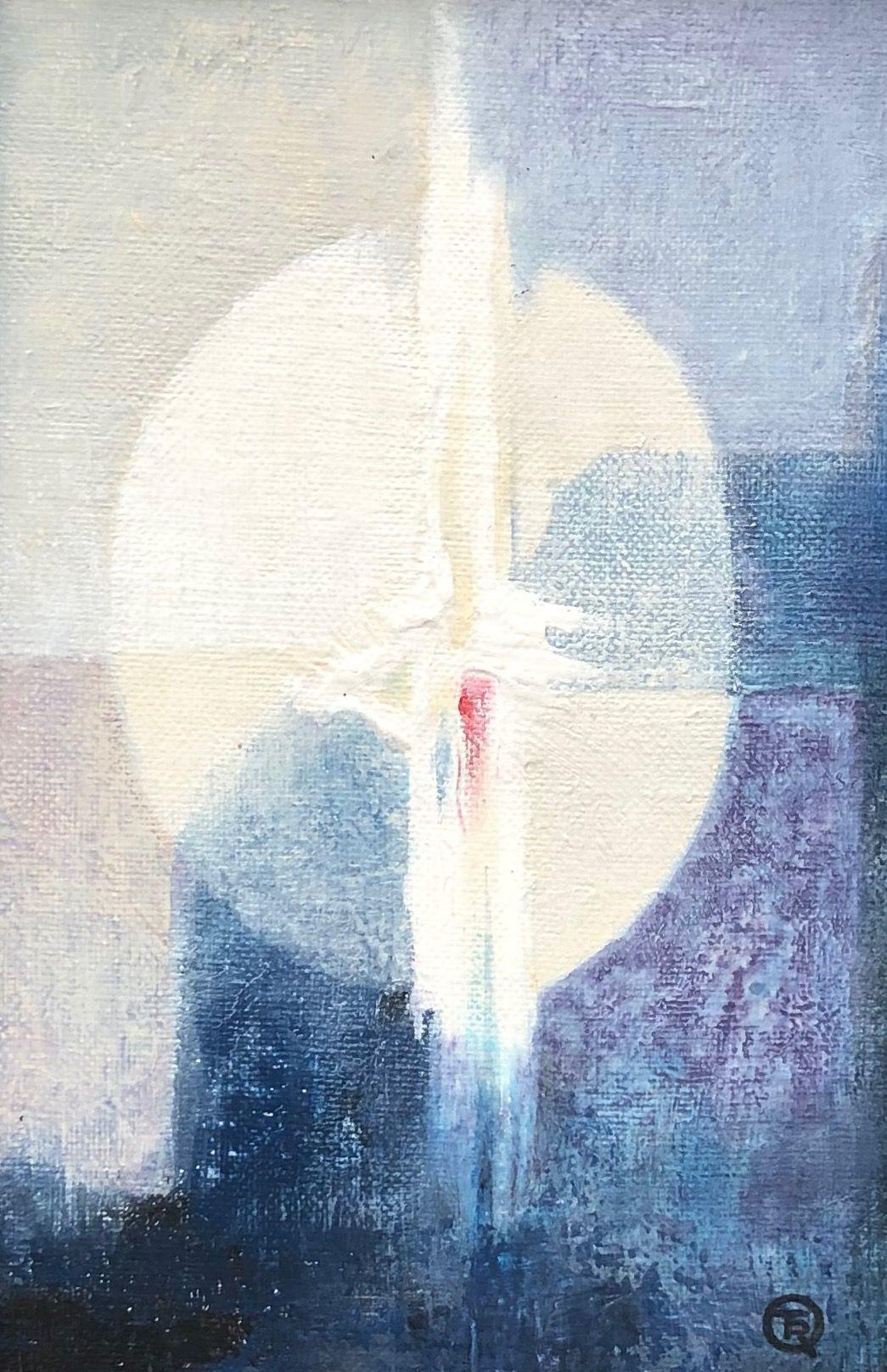 Composition, acrylique sur toile de Robert Thisens, 20 x 30 cm